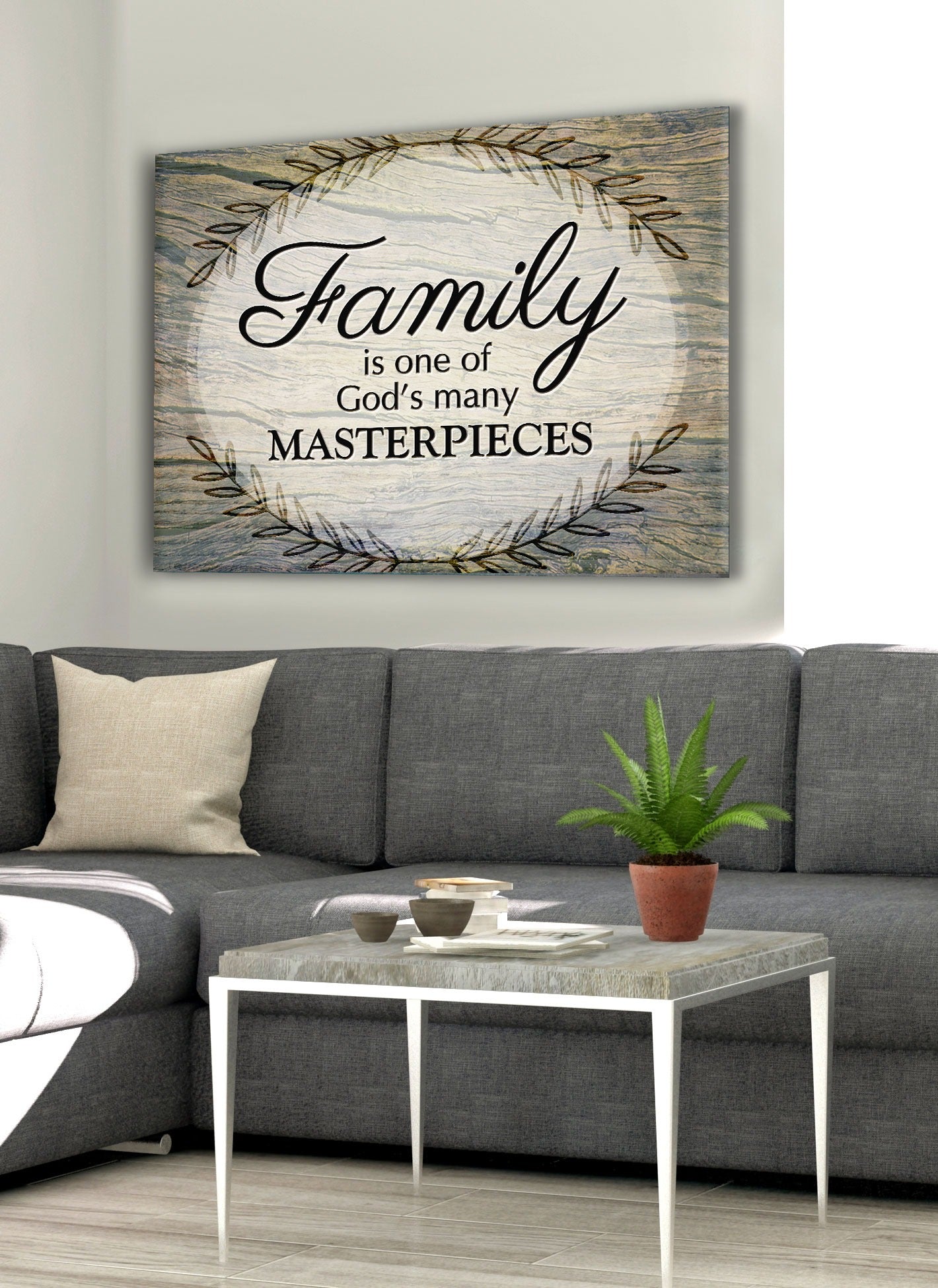 Hot! Christian Family Wall Art V2 - Wood Frame, Ready To Hang