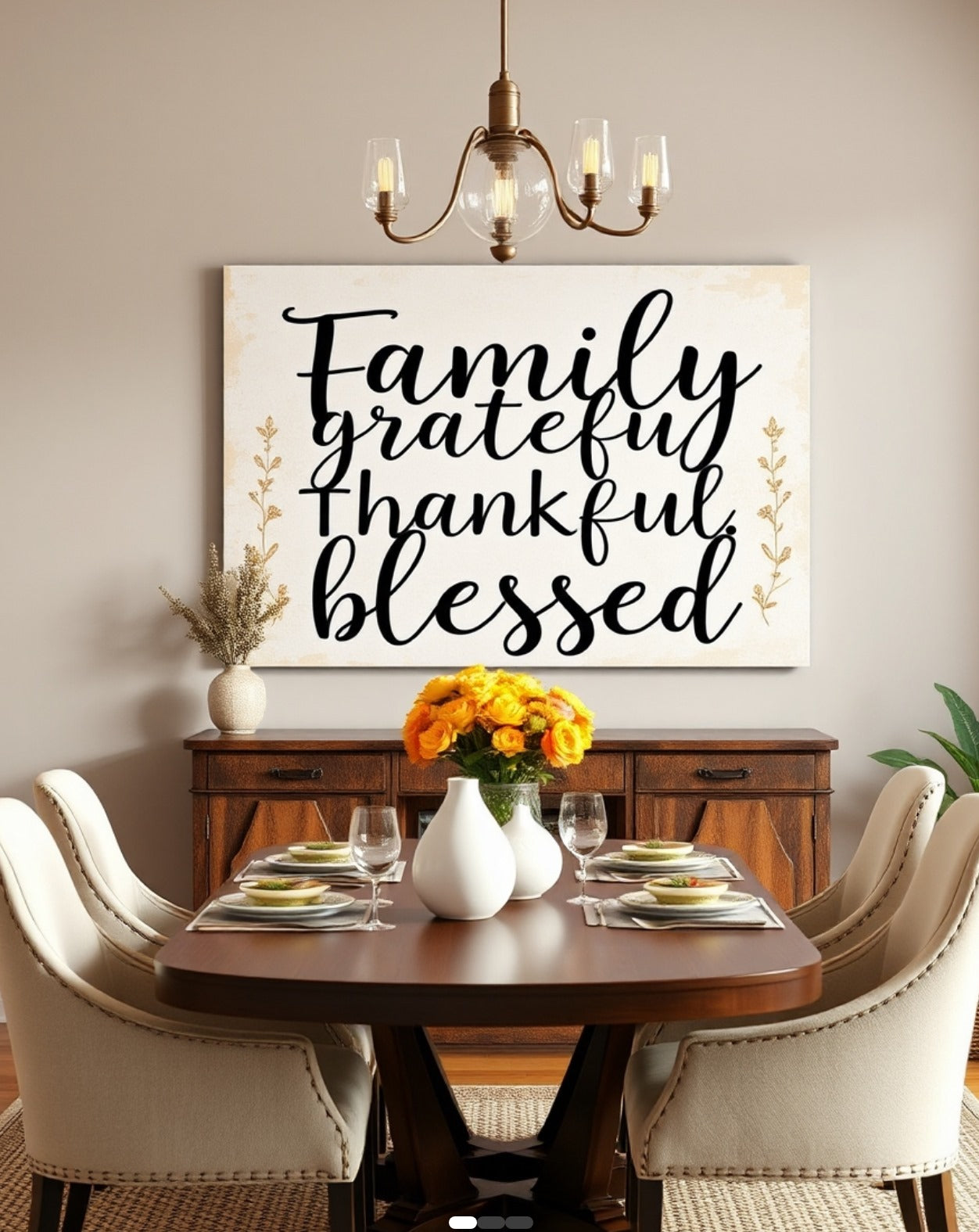 Family Wall Art - Grateful, Thankful, Blessed V10 - Buy 2, Save 20%