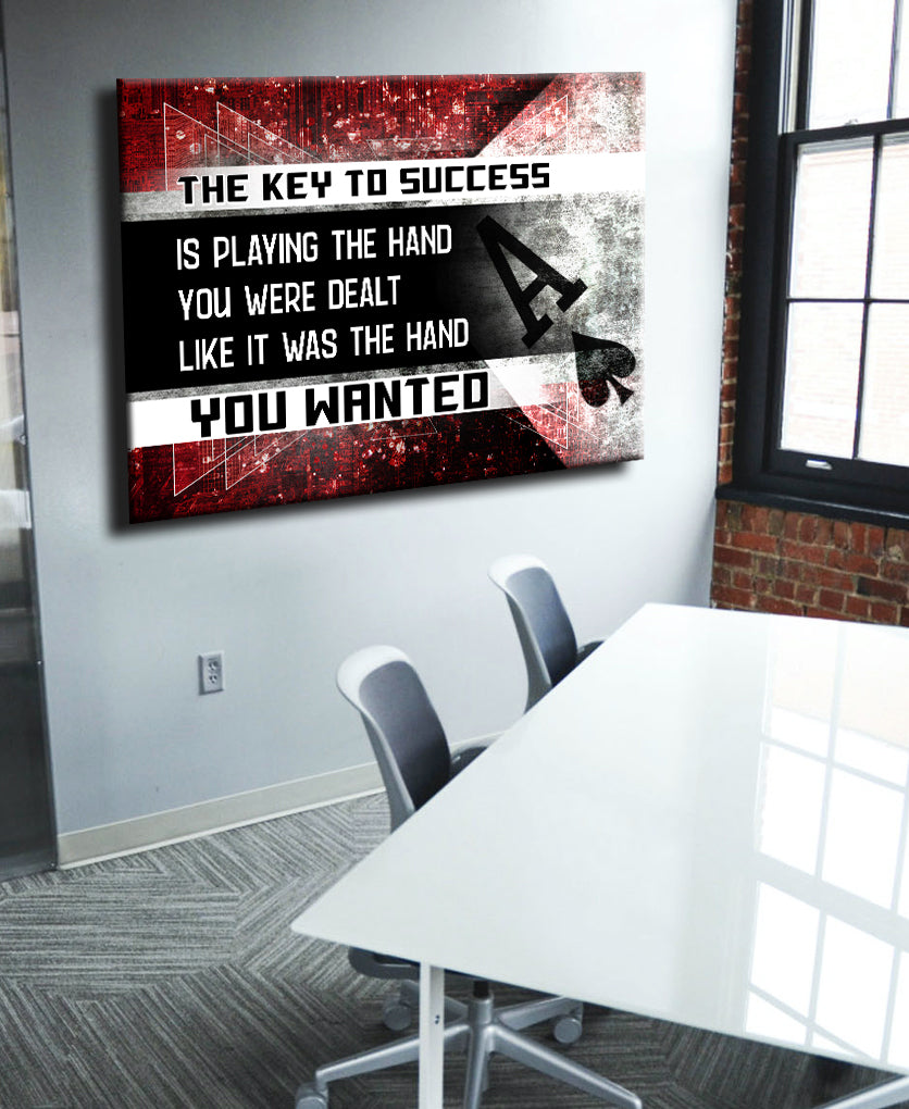High - Quality Wood - Framed Business Wall Art V3, Ready To Hang for Success
