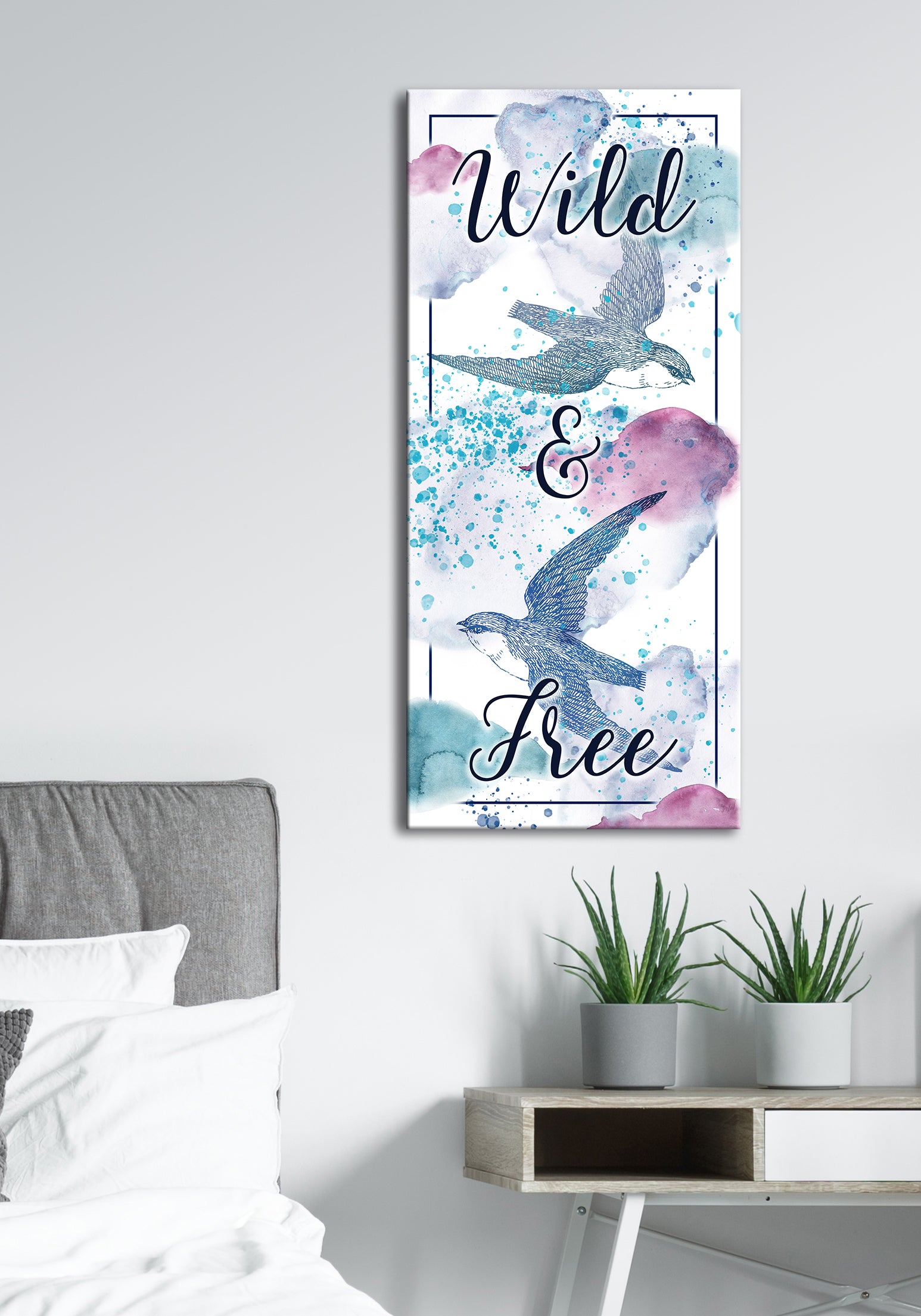 Hot Deal! Wild And Free V2 Home Wall Art - Wood Frame, Ready To Hang