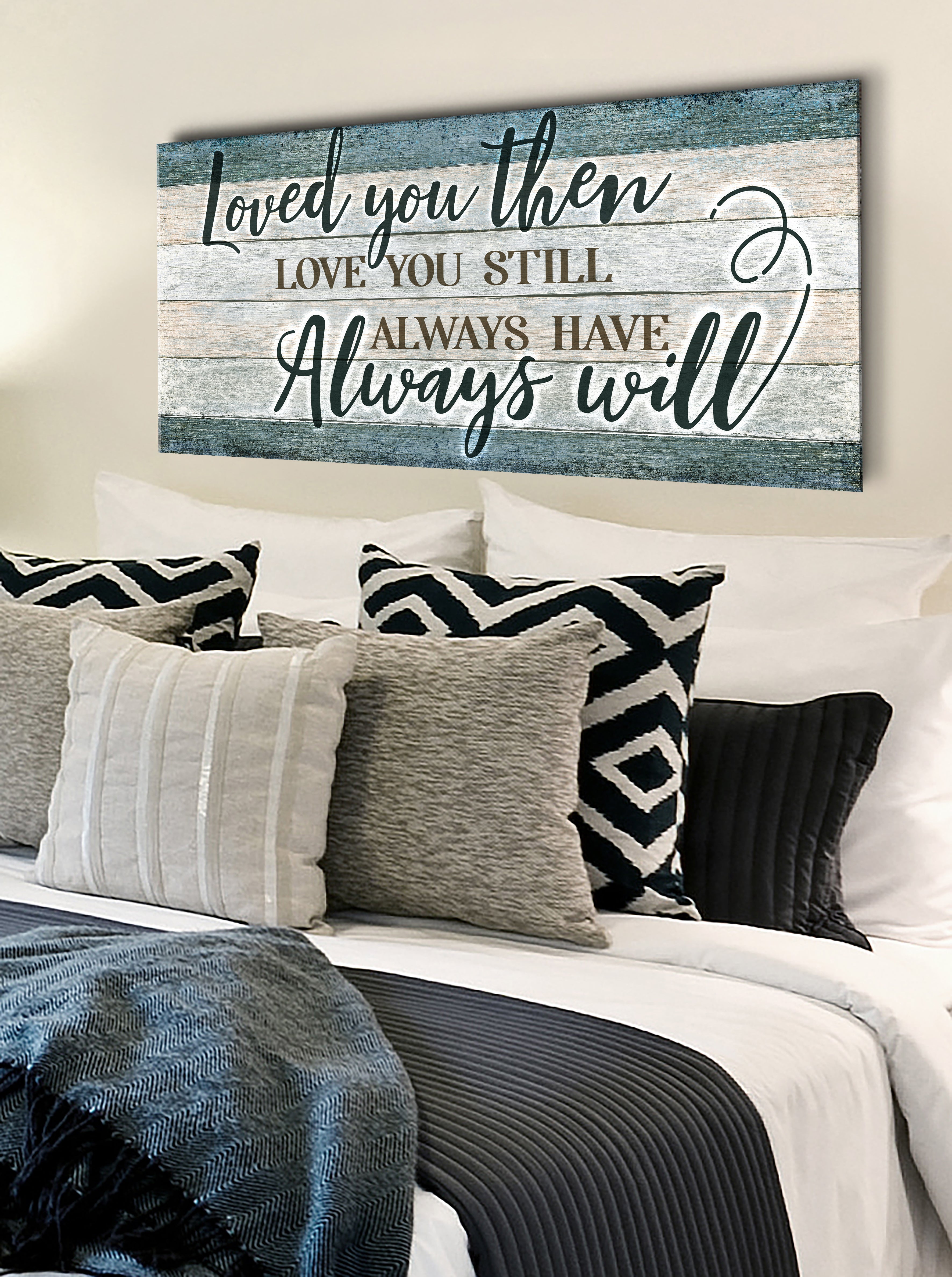 Hot! Couples Wall Art - Loved You Then, Love You Still V7 (Wood Frame, Ready To Hang)