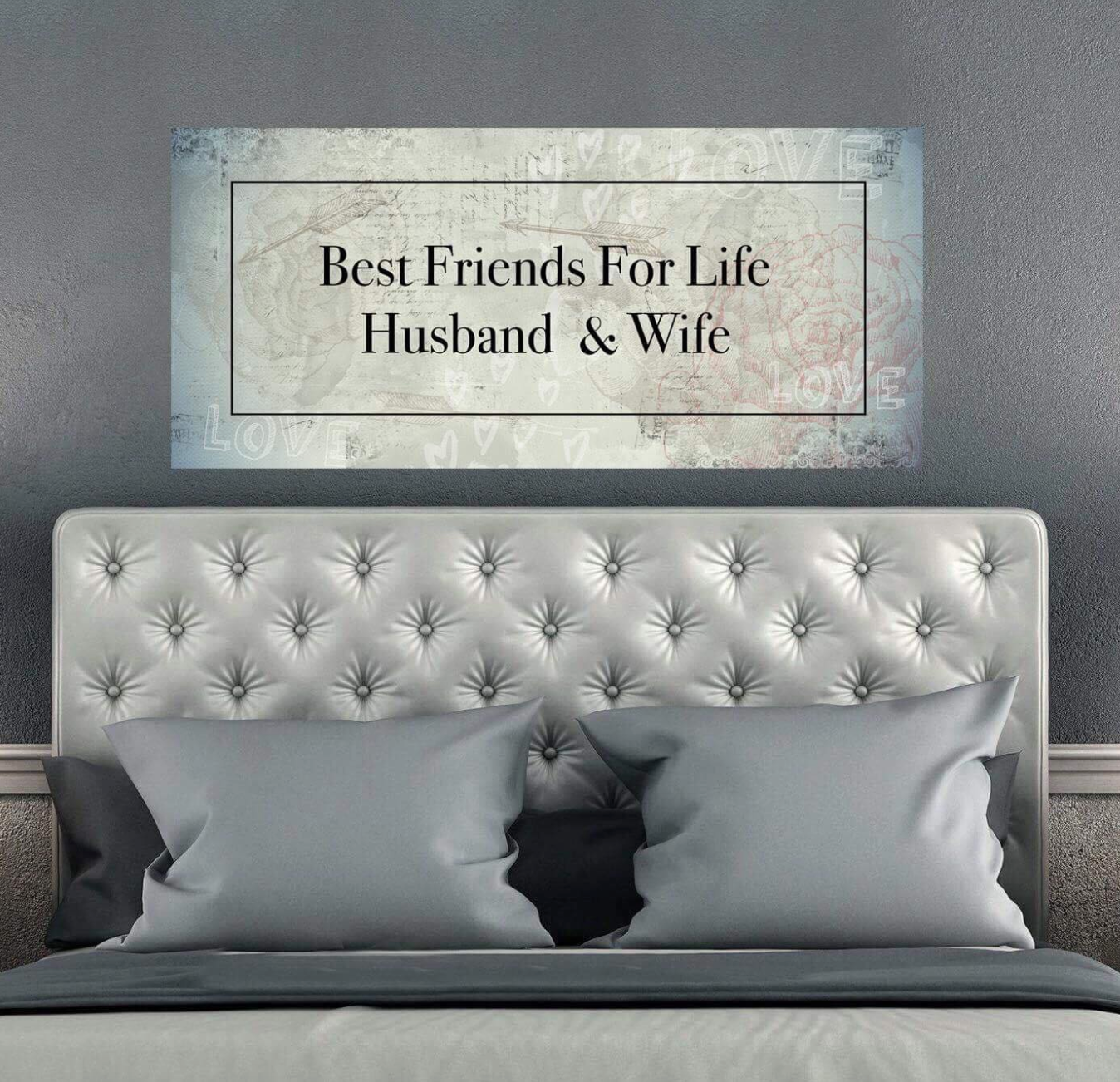 High - quality Couples Wall Art: Lifelong Best Friends for Husband and Wife
