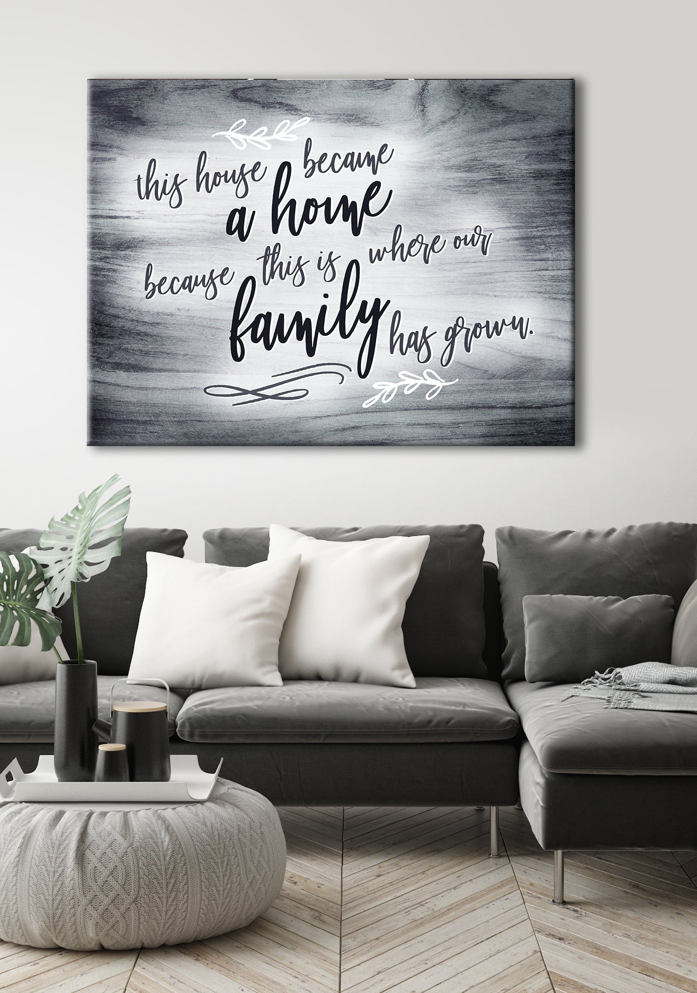 Exclusive: Ready-to-Hang Wood Frame Home Wall Art - 'This House Became a Home'