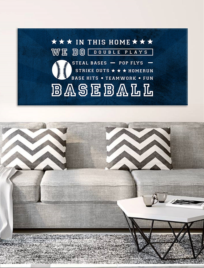 Hot Deal! Ready-to-Hang Baseball Sports Wall Art with Wood Frame