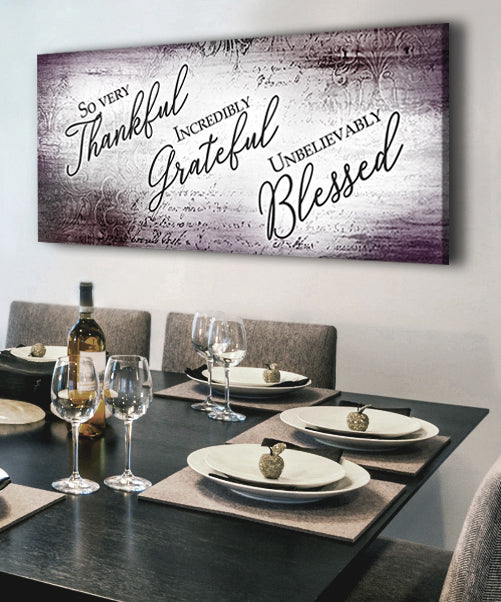 Exclusive Christian Wall Art: 'So Very Thankful V19' with Wood Frame, Ready to Hang - Buy 2 Get 20% Off!