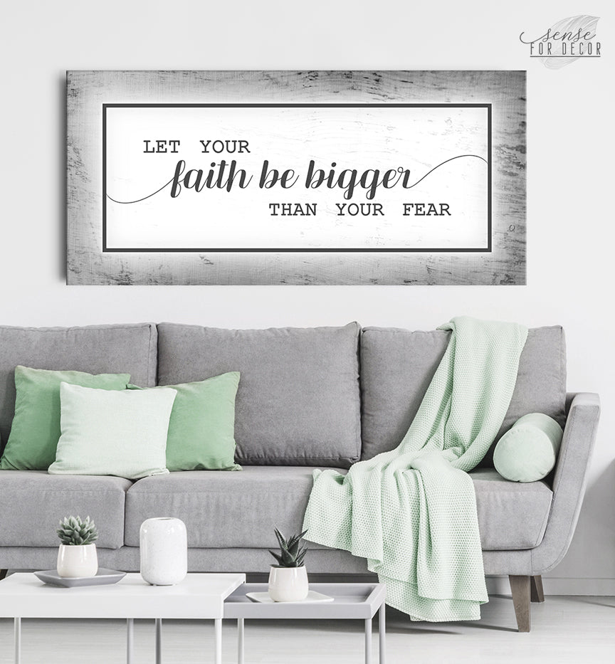 Christian Wall Art: Let Faith Shine (Wood Frame, Ready to Hang) - Buy 2, Save 20%