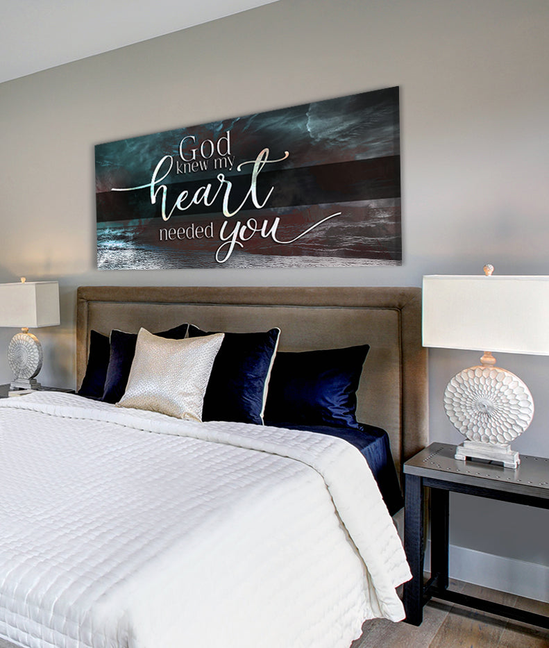 Exclusive Christian Wall Art: God Knew V13 - Wood Frame, Ready to Hang