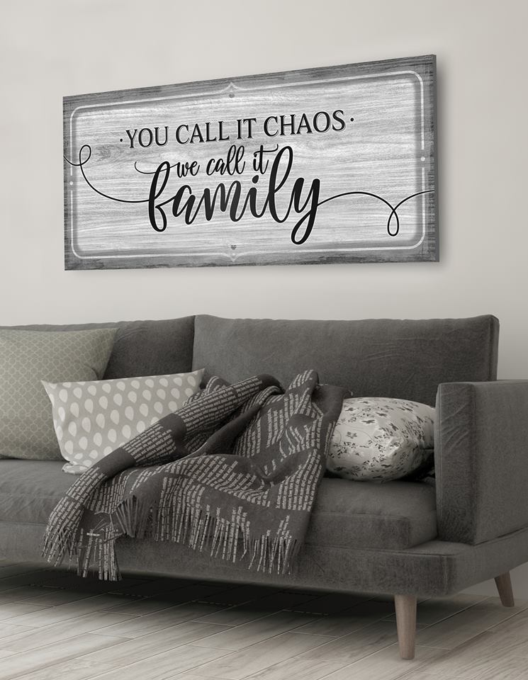 Family Wall Art V2: High - Quality Wood - Framed Canvas for Immediate Hanging