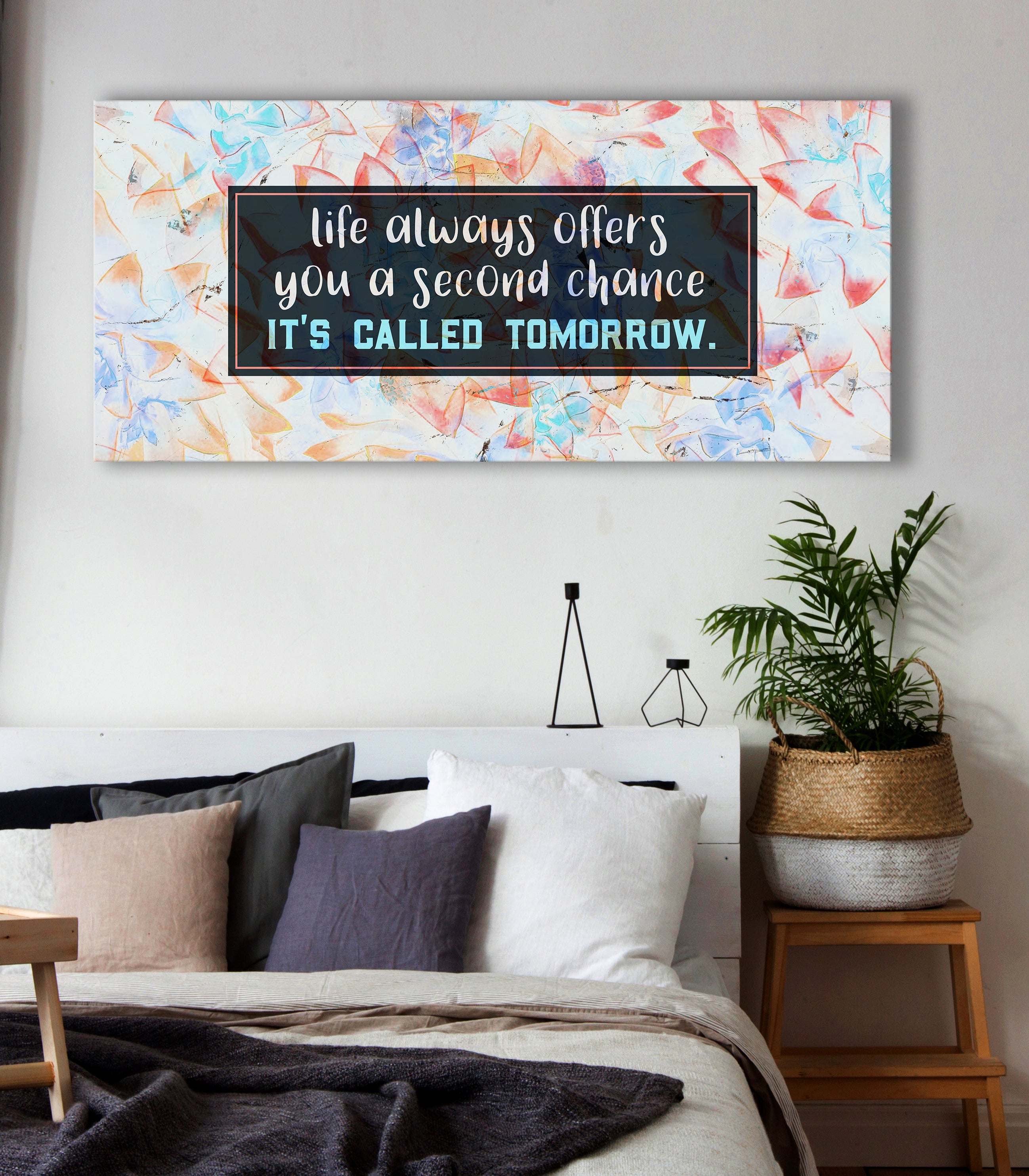 Ready-to-Hang Wood Frame Home Wall Art: Second Chance in Life V2