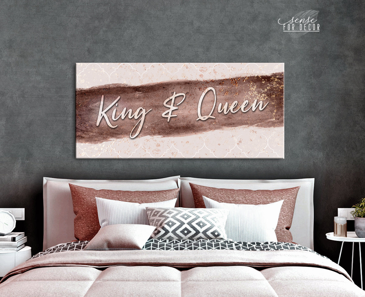 Exclusive Couples Wall Art: King and Queen V2 with Wood Frame, Ready To Hang - Buy 2 Get 20% Off!