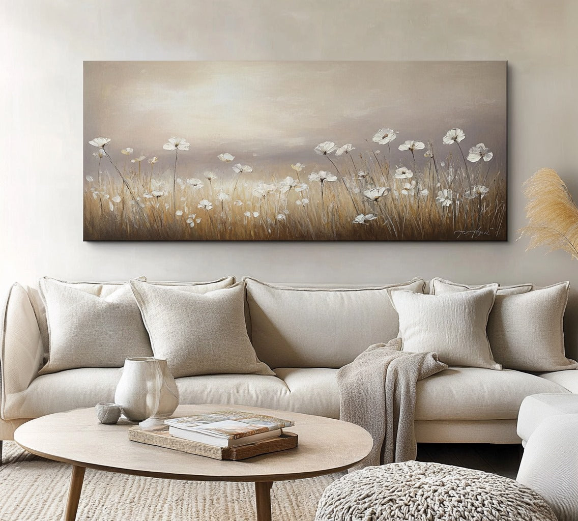 High - quality Nature Wall Art: Peaceful Wildflower Display
