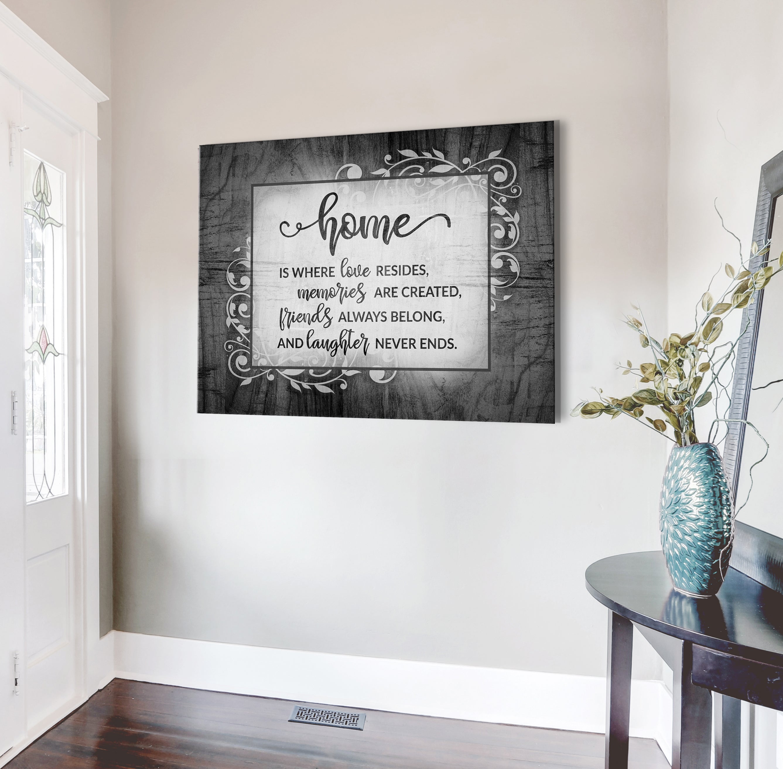 Ready-to-Hang Wood Frame Home Wall Art: Home Is Where Love Resides V6