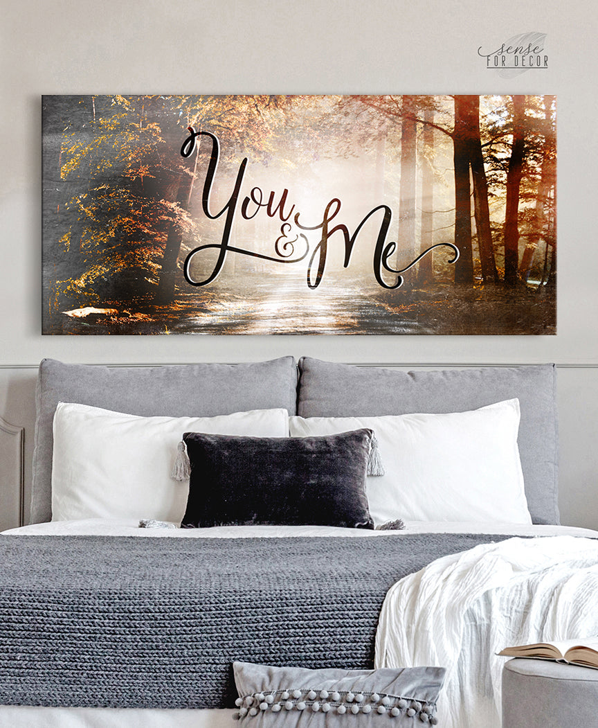 Exclusive Couples Wall Art - 'You and Me V8' with Wood Frame, Ready to Hang! Buy 2, Save 20%