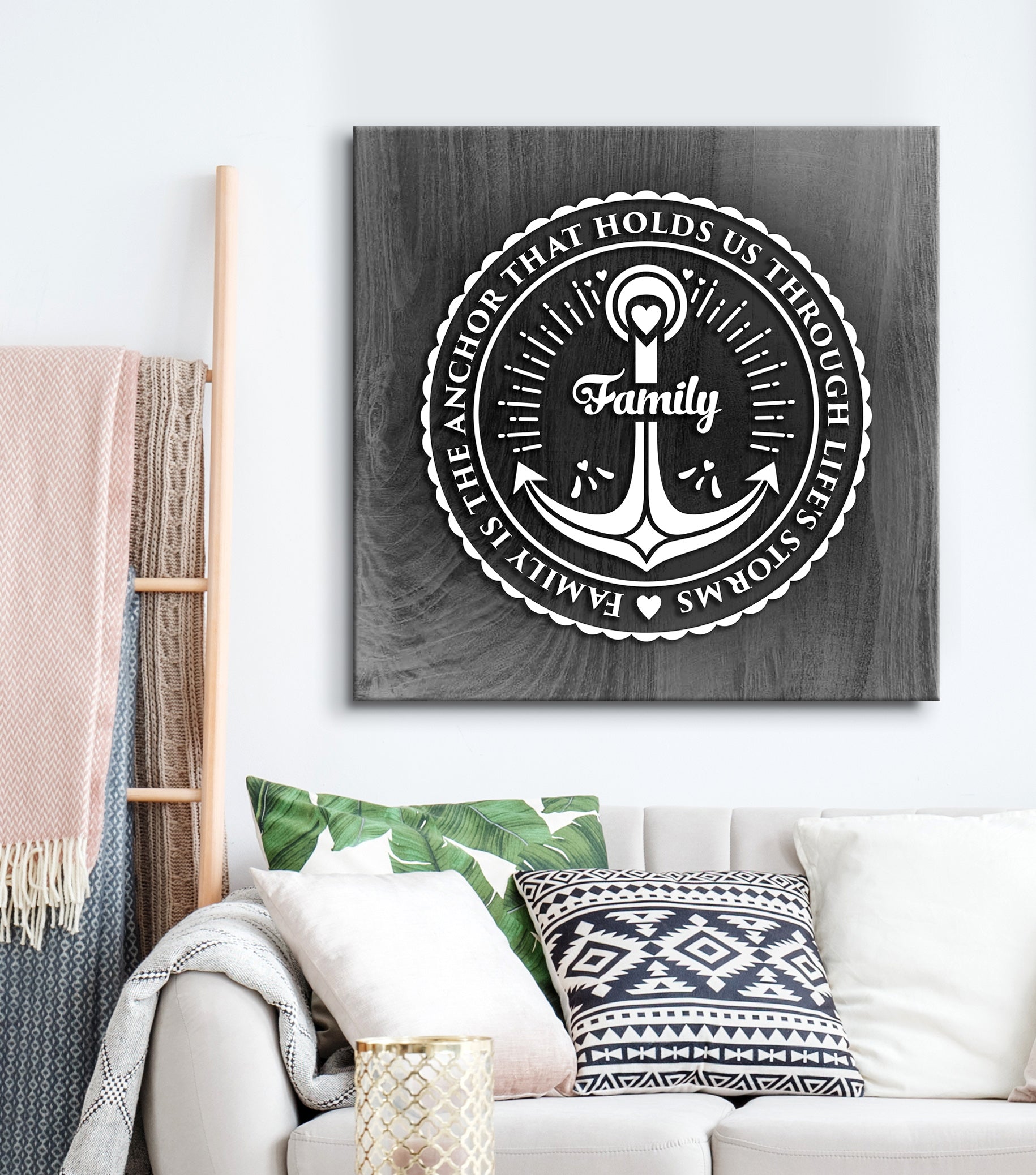 Exclusive Family Anchor Wall Art with Wood Frame - Ready to Hang! Buy 2 Save 20%