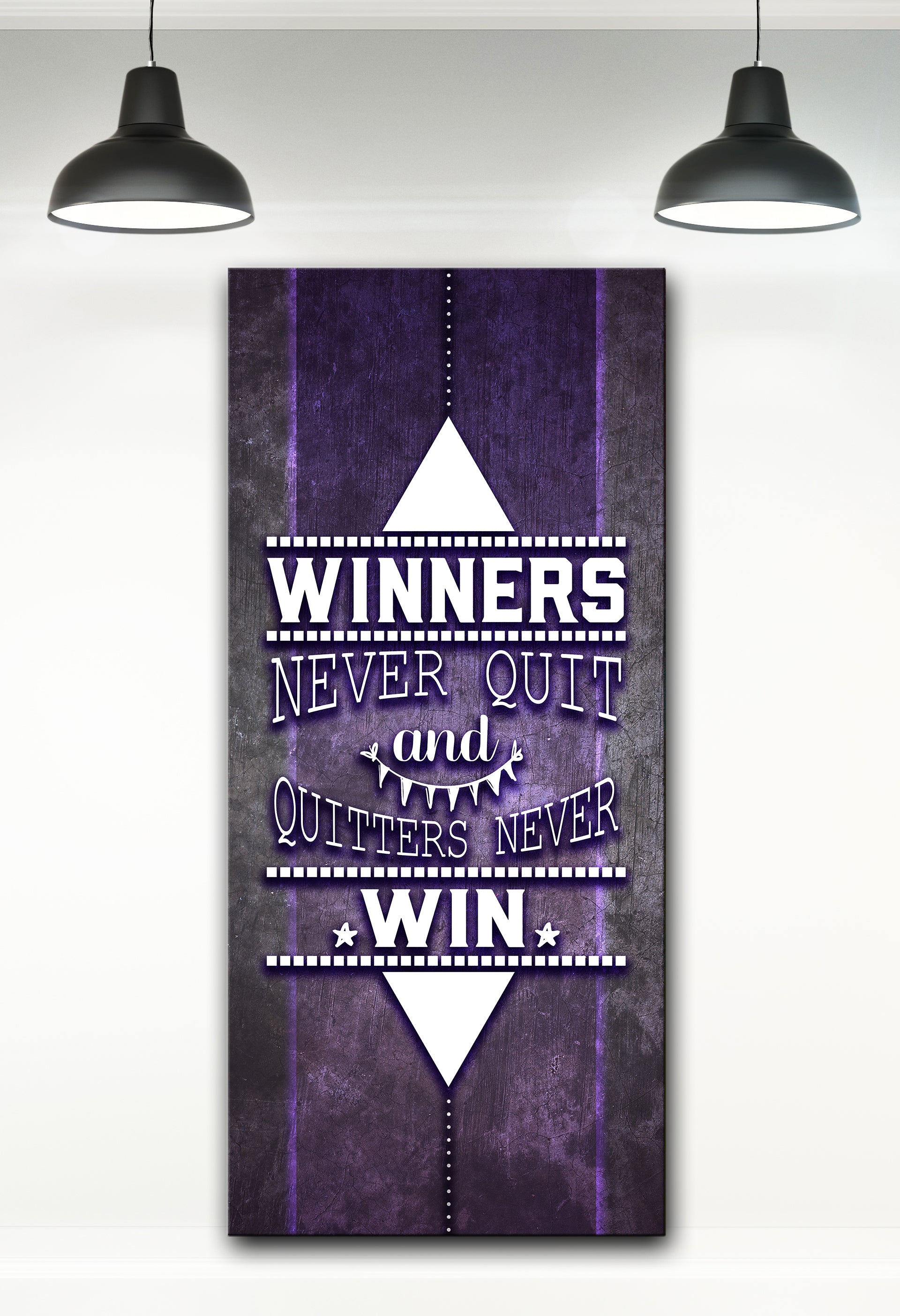 Exclusive! Powerful Women Wall Art: Winners Never Quit (Wood Frame, Ready to Hang)