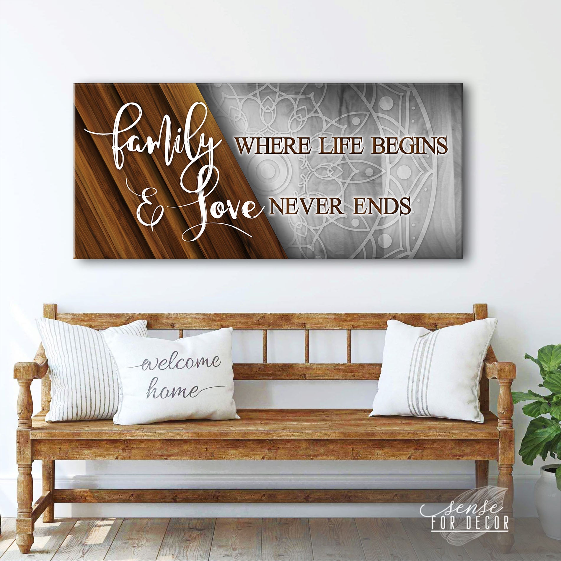 High - Quality Wood - Framed Family and Love Wall Art, Ready to Hang