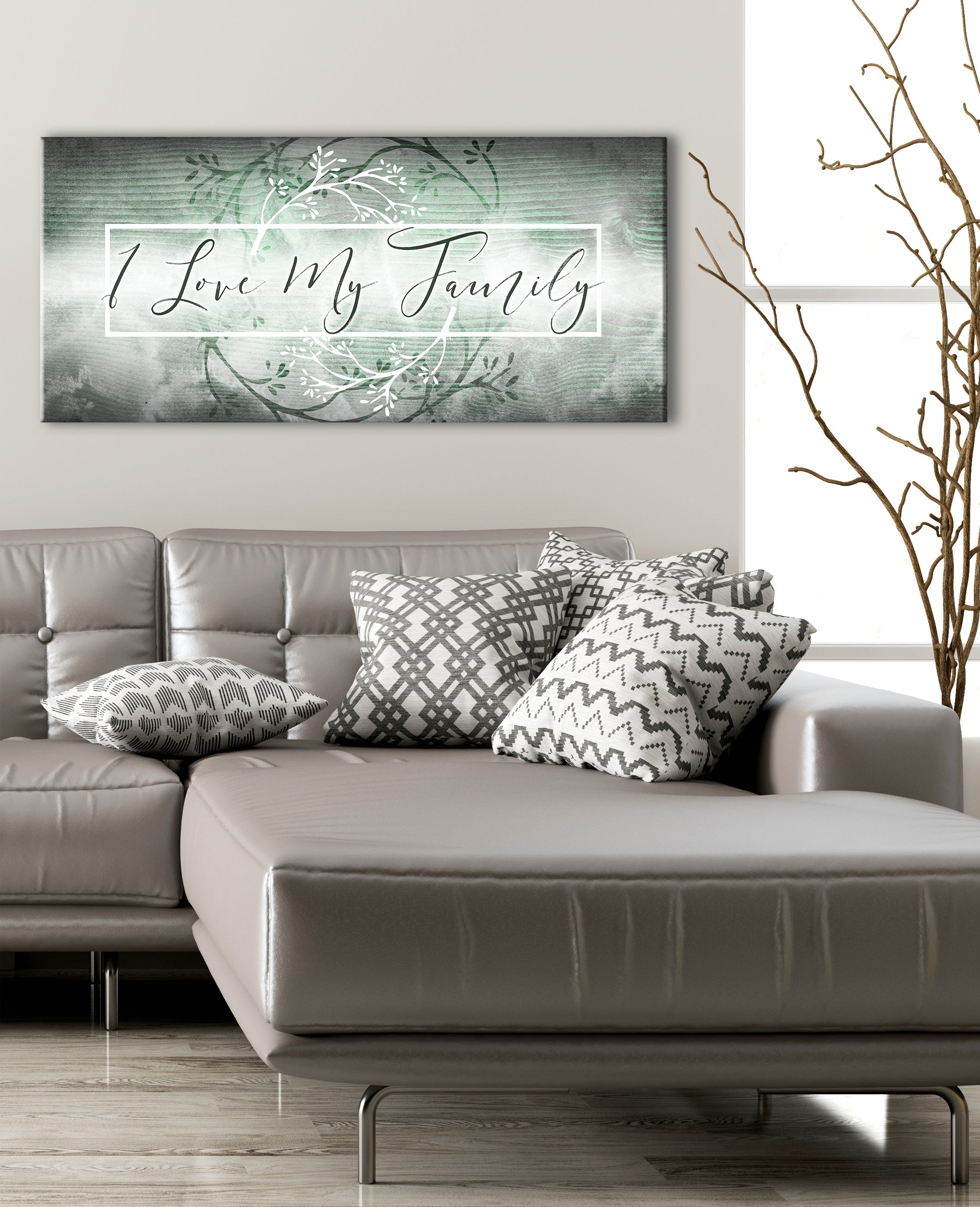 Exclusive Family Wall Art - 'I Love My Family' with Wood Frame, Ready to Hang! Buy 2 Save 20%