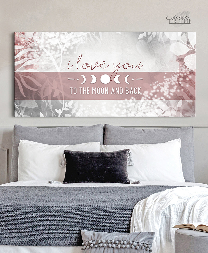 Hot Deal! Couples Wall Art - 'I Love You to The Moon and Back' (Wood Frame, Ready To Hang)