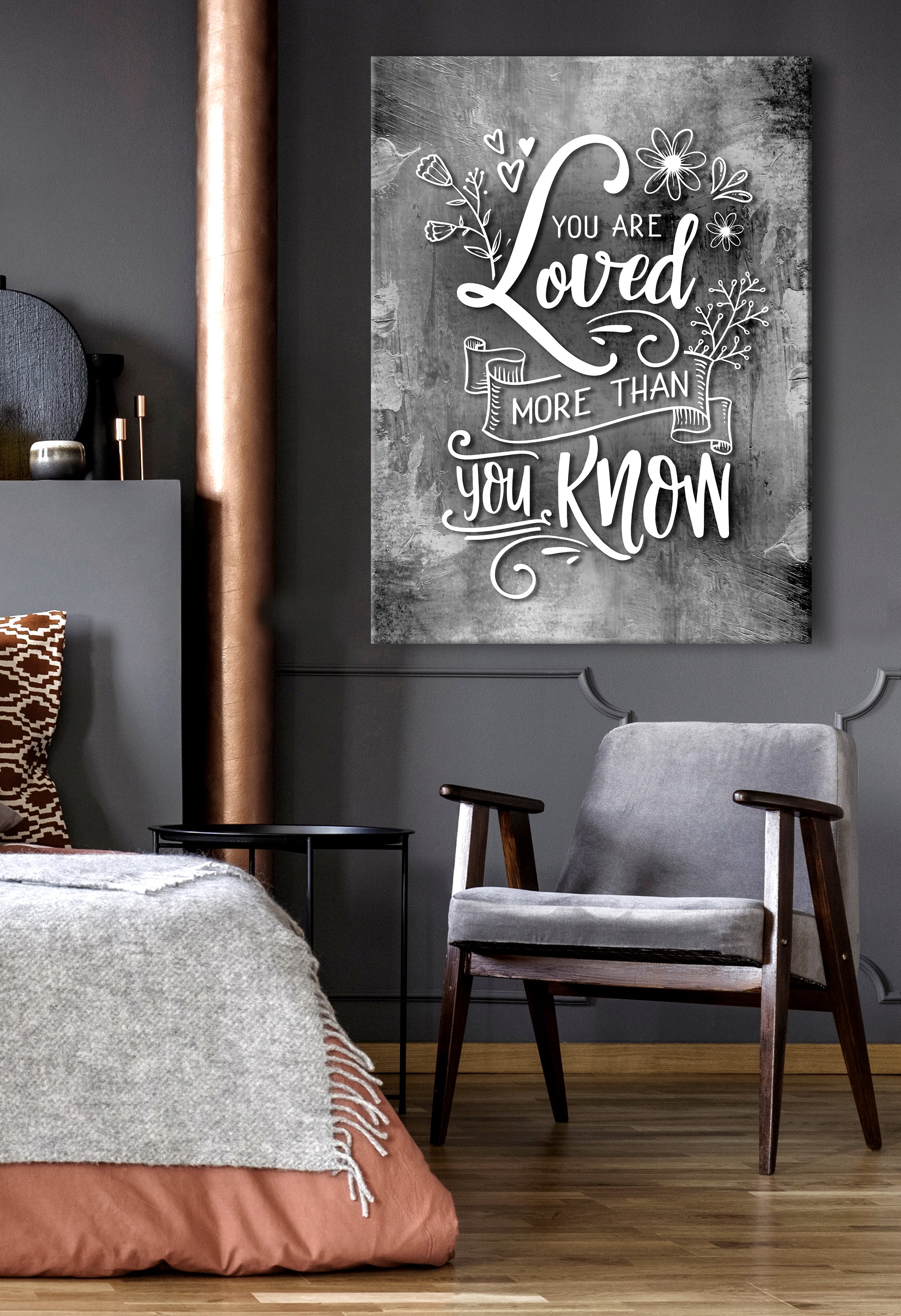 Hot! Couples Wall Art - You Are Loved More Than You Know (Wood Frame, Ready To Hang)