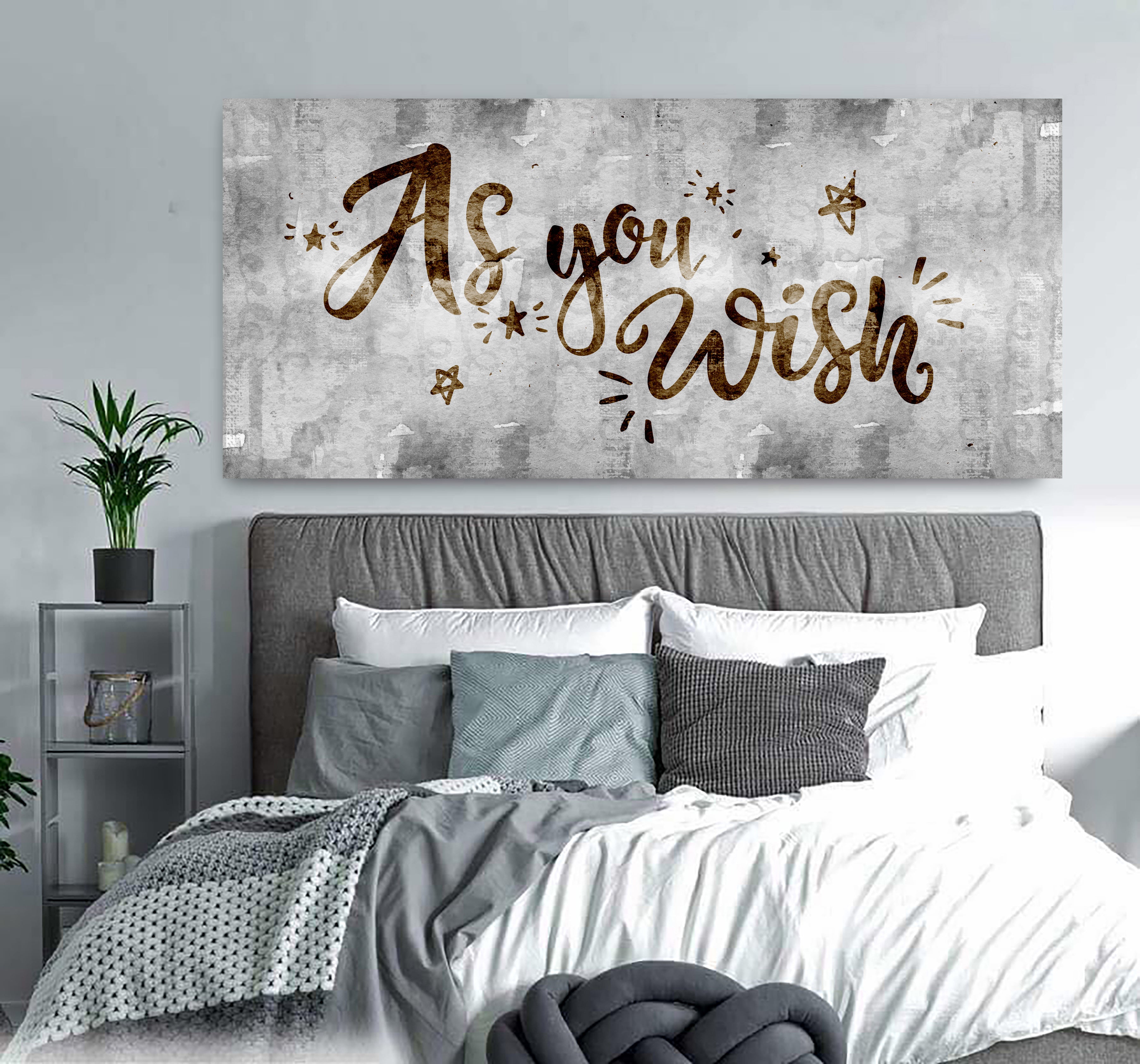 Hot! As You Wish Couples Wall Art with Wood Frame, Ready to Hang