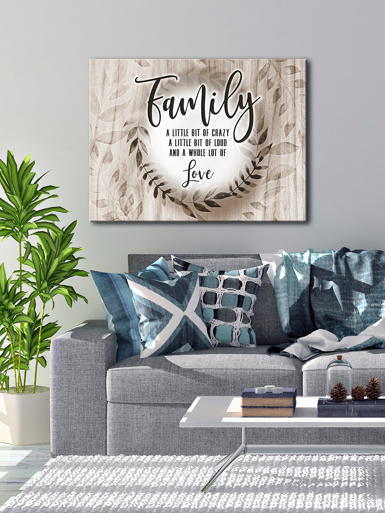Limited Time Offer! Ready - To - Hang Wood - Framed Family Wall Art with a Touch of Crazy V3