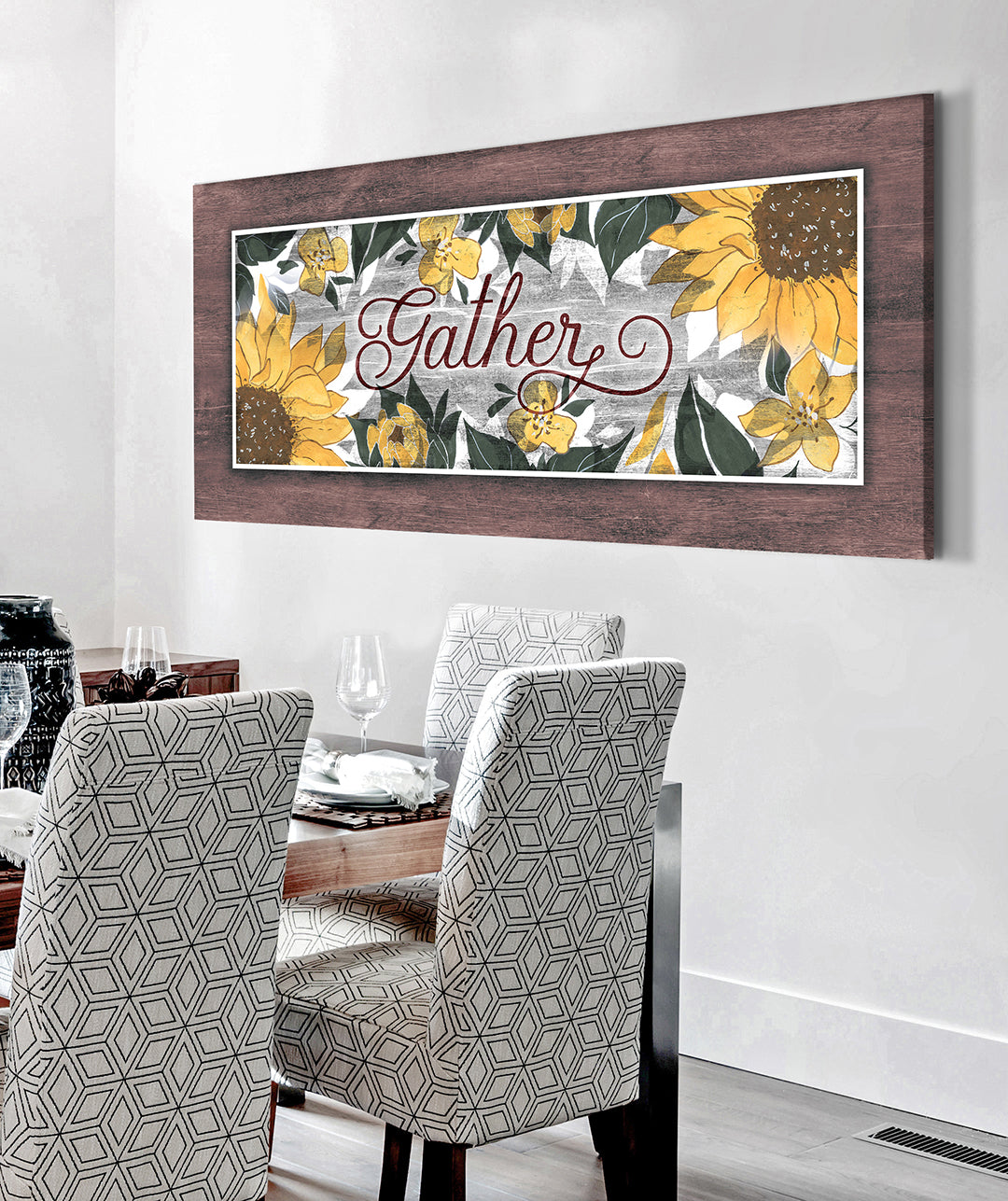High - quality Christian Sunflower Wall Art with Wood Frame, Ready to Hang