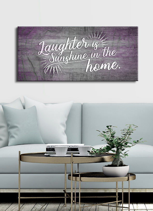 Exclusive! Home Wall Art - Laughter is Sunshine (Wood Frame, Ready to Hang)