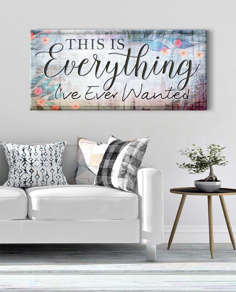 High - Quality Wood - Framed Couples Wall Art: Everything I Ever Wanted V2, Ready to Hang