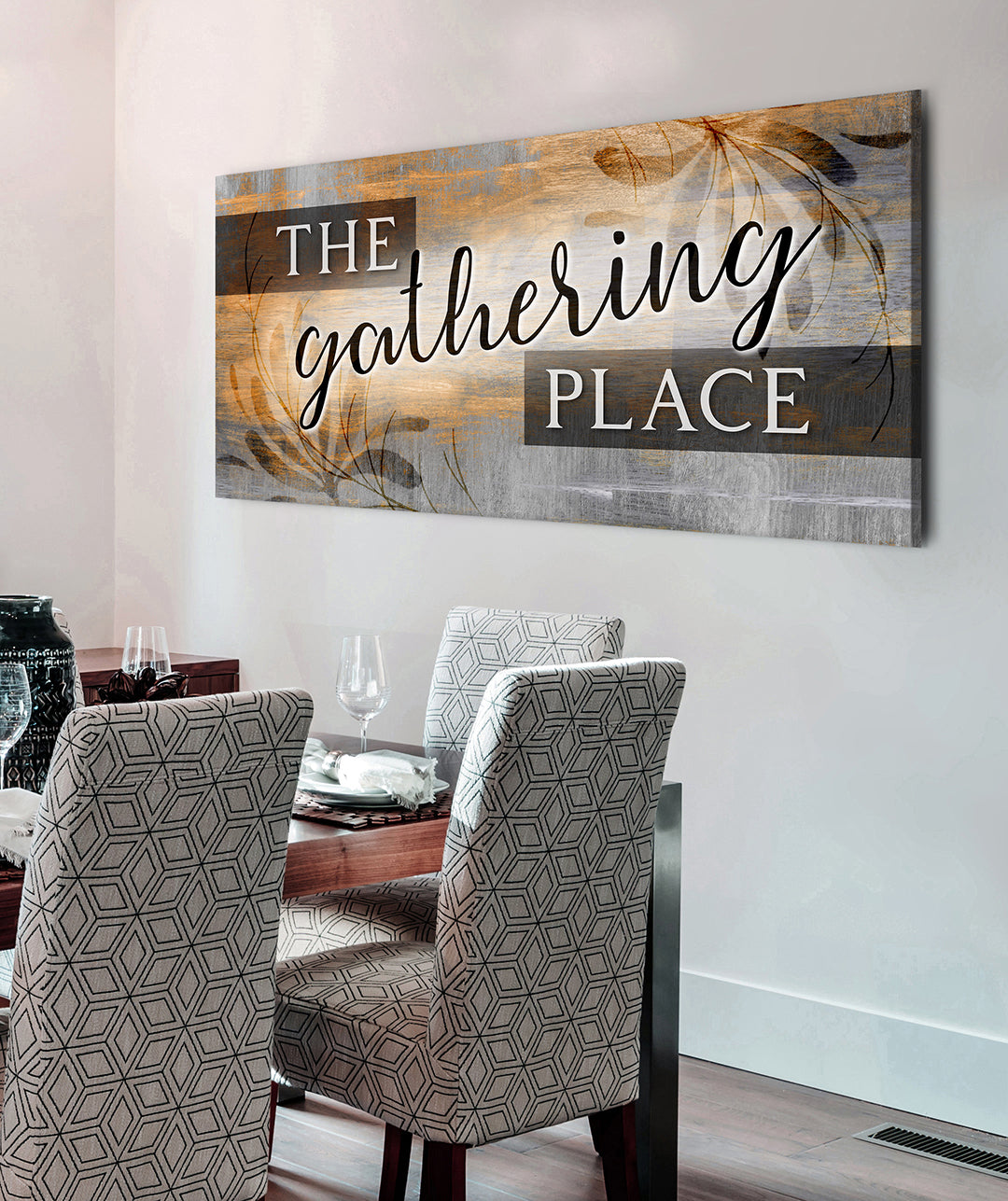 High - Quality Wood - Framed Home Wall Art: The Gathering Place V4 (Ready To Hang)