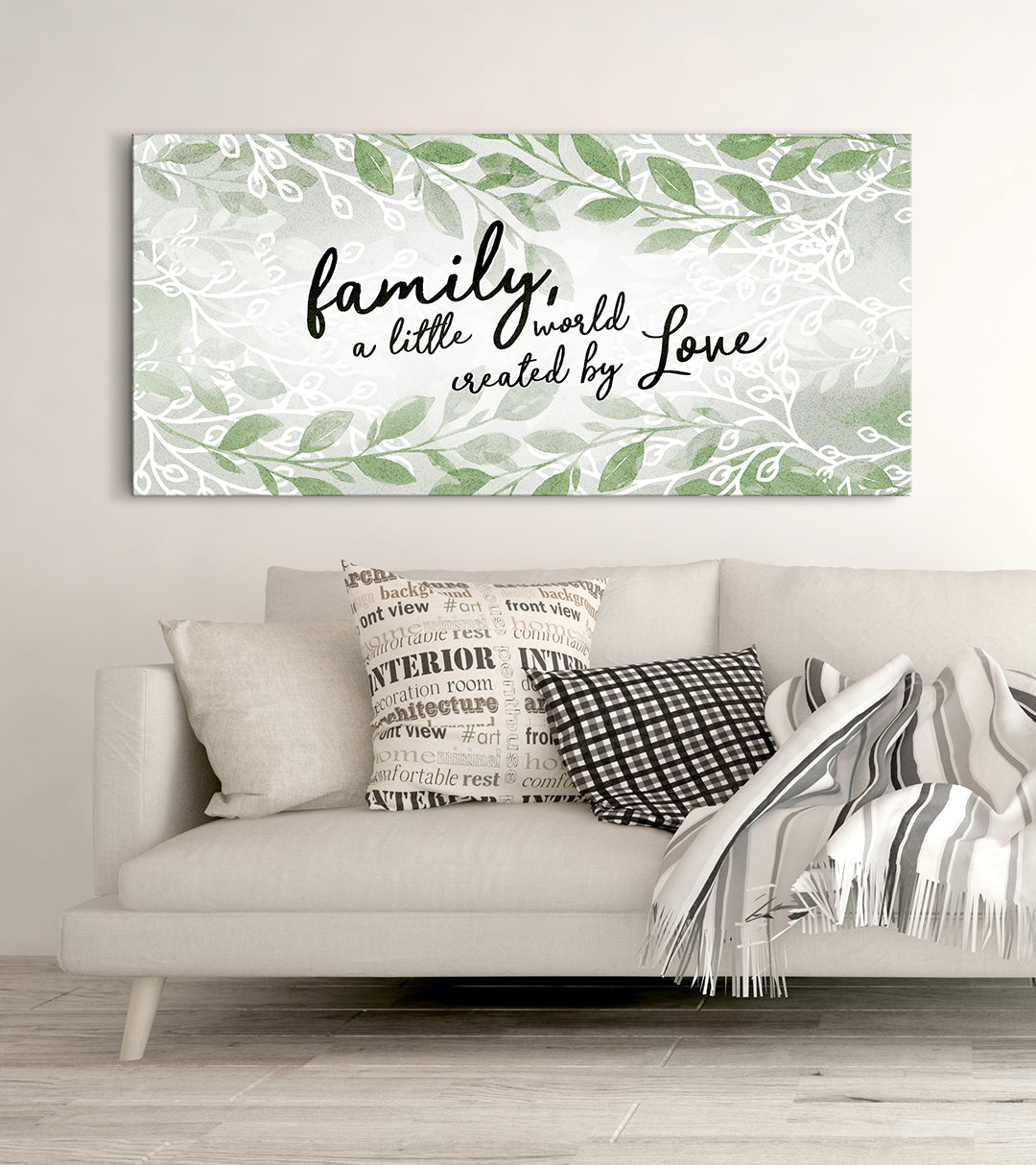 Exclusive! Family Wall Art - A World of Love in Wood Frame, Ready to Hang