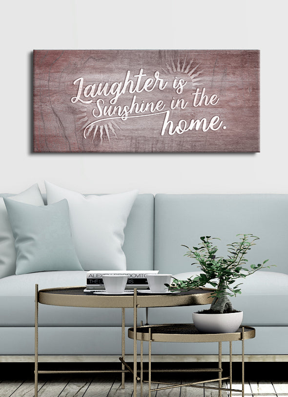 Exclusive! Home Wall Art - Laughter is Sunshine (Wood Frame, Ready to Hang)