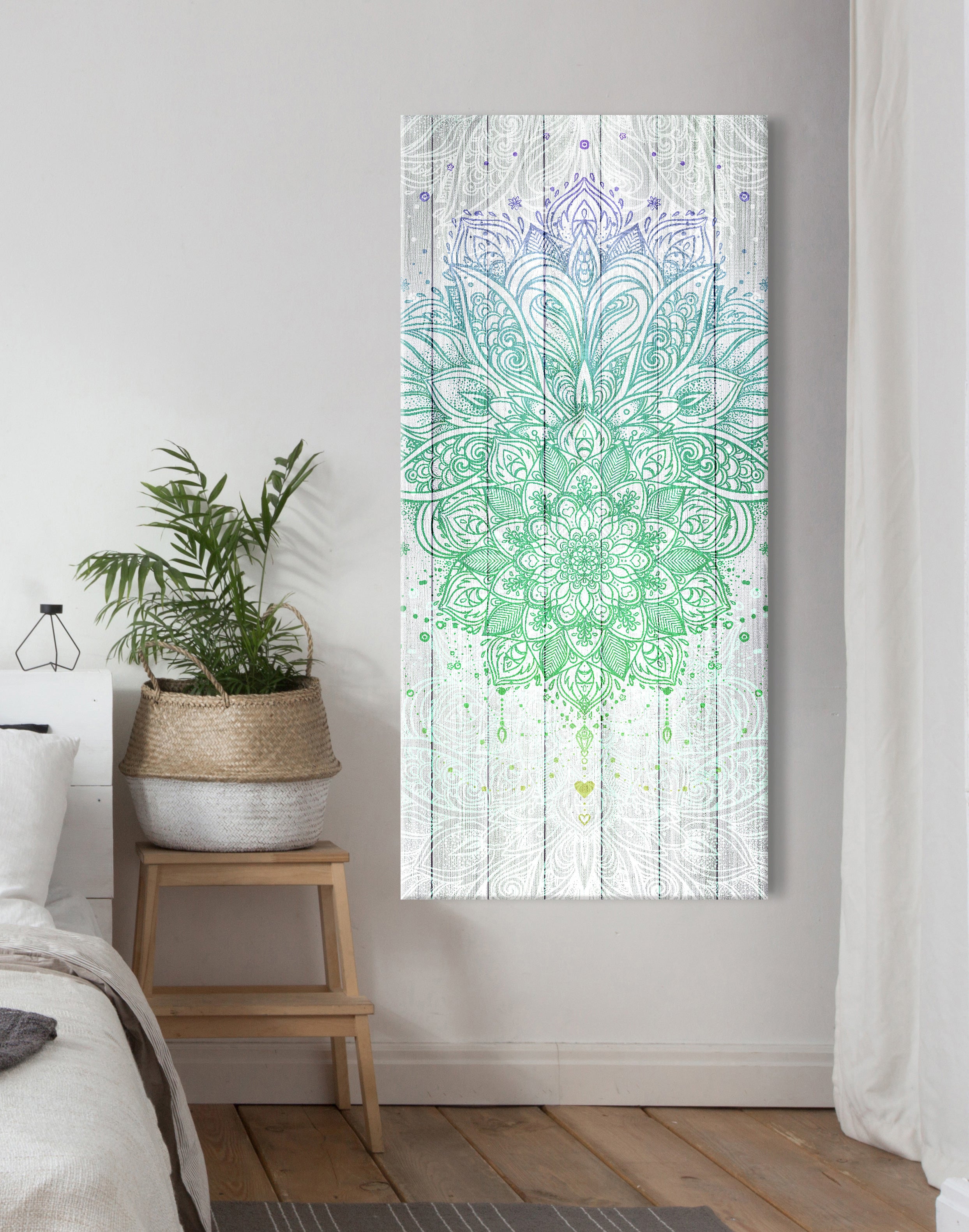 Exclusive Offer! Abstract Boho Gradient Home Wall Art with Wood Frame, Ready to Hang