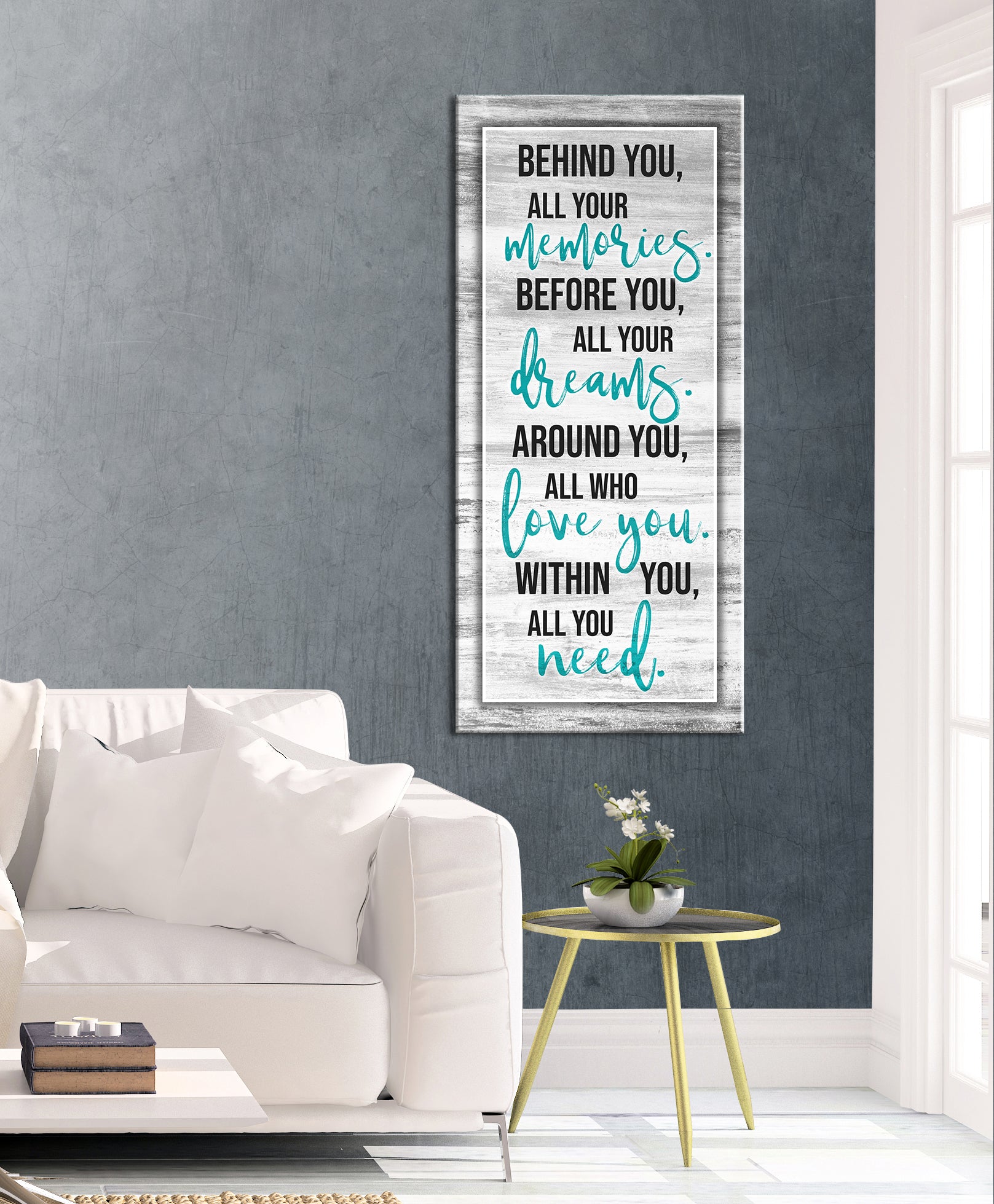 Ready-to-Hang Wood Framed Home Wall Art: Memories Behind You v2