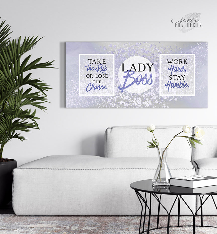 Powerful Lady Boss Wall Art with Wood Frame (Ready to Hang) - Buy 2, Save 20%