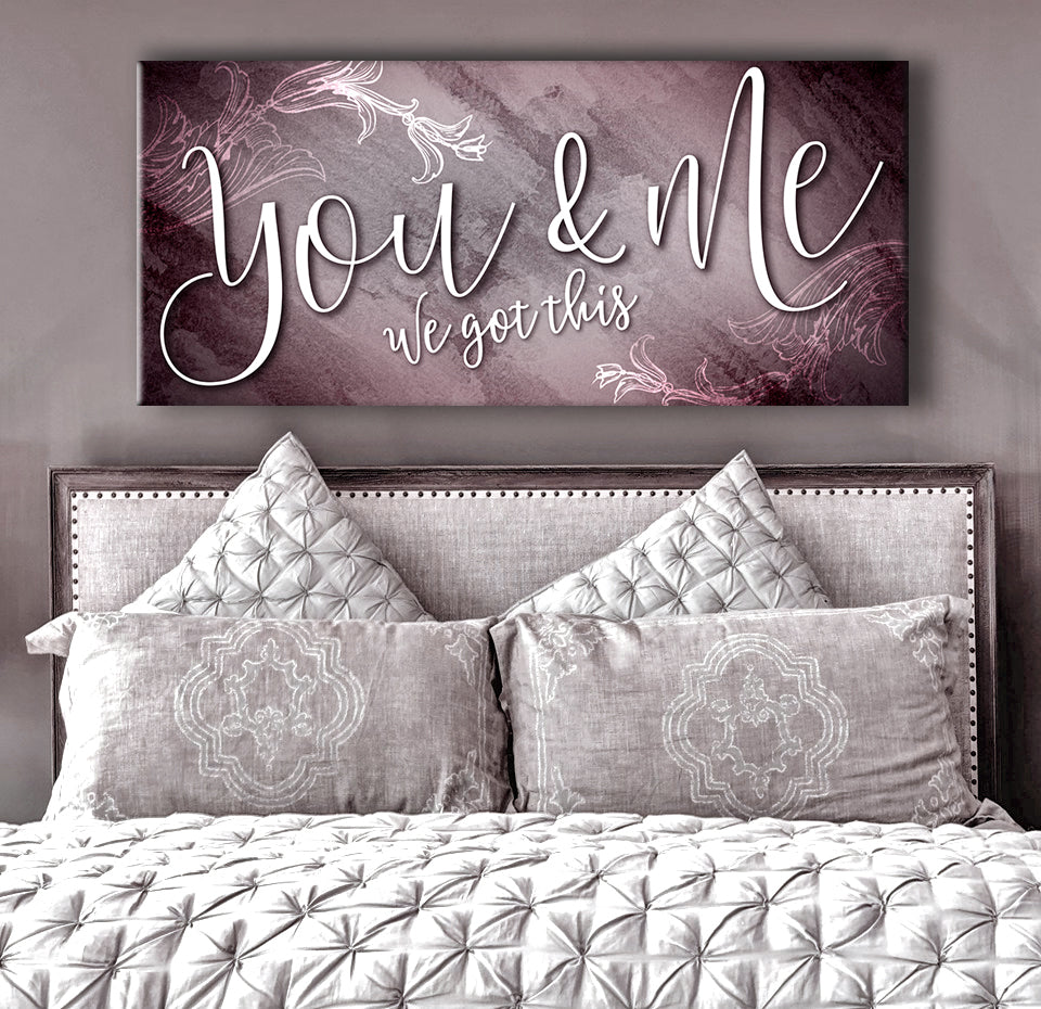 Hot Deal! Ready - to - Hang Wood - Framed Couples Wall Art: You And Me We Got This V13