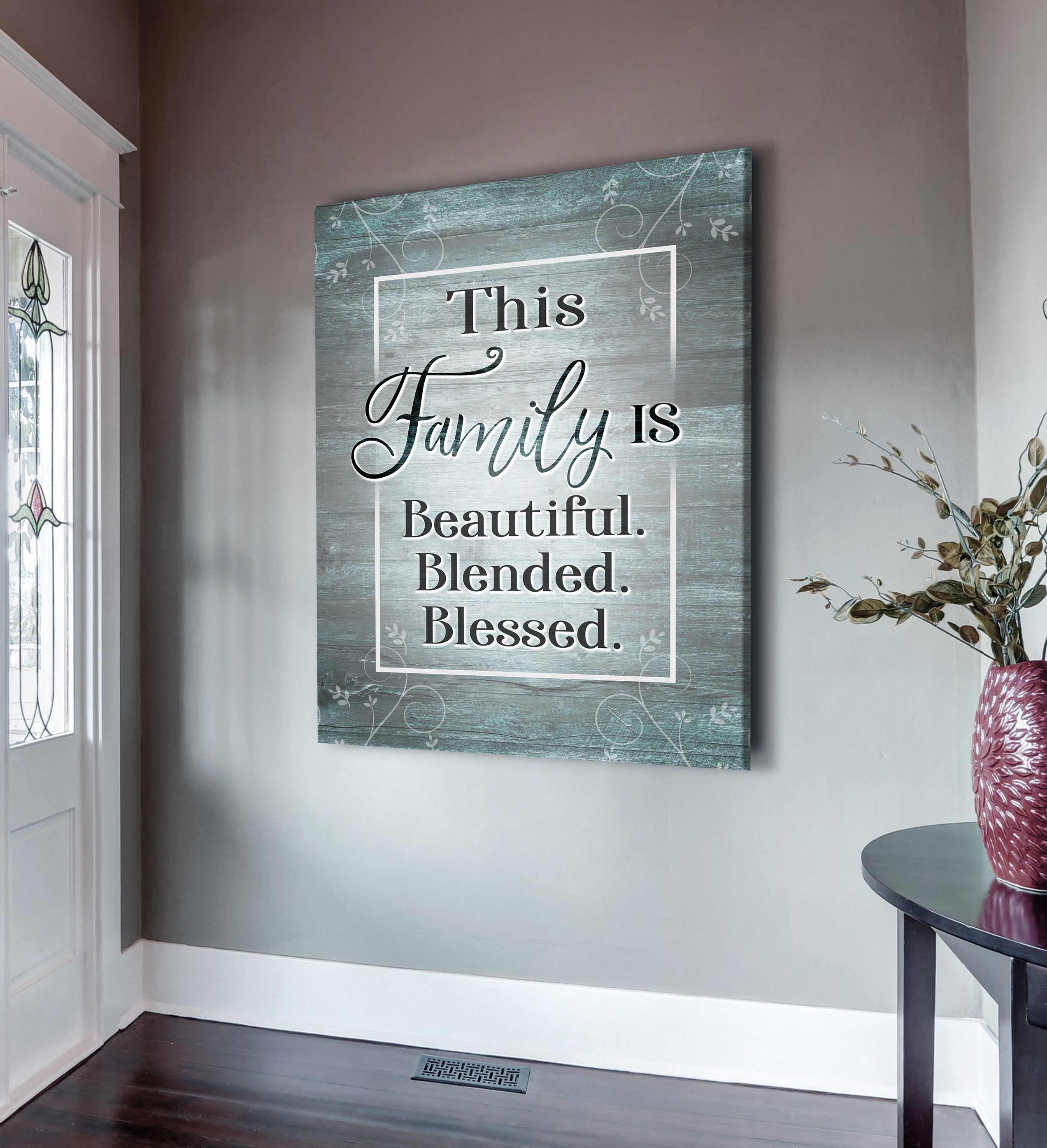 Exclusive Family Wall Art: Beautiful, Blended & Blessed Wood Frame Ready-to-Hang - Buy 2 Save 20%