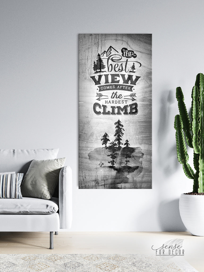 Inspire Wall Art: Best View After Hardest Climb V3 - Buy 2, Save 20%