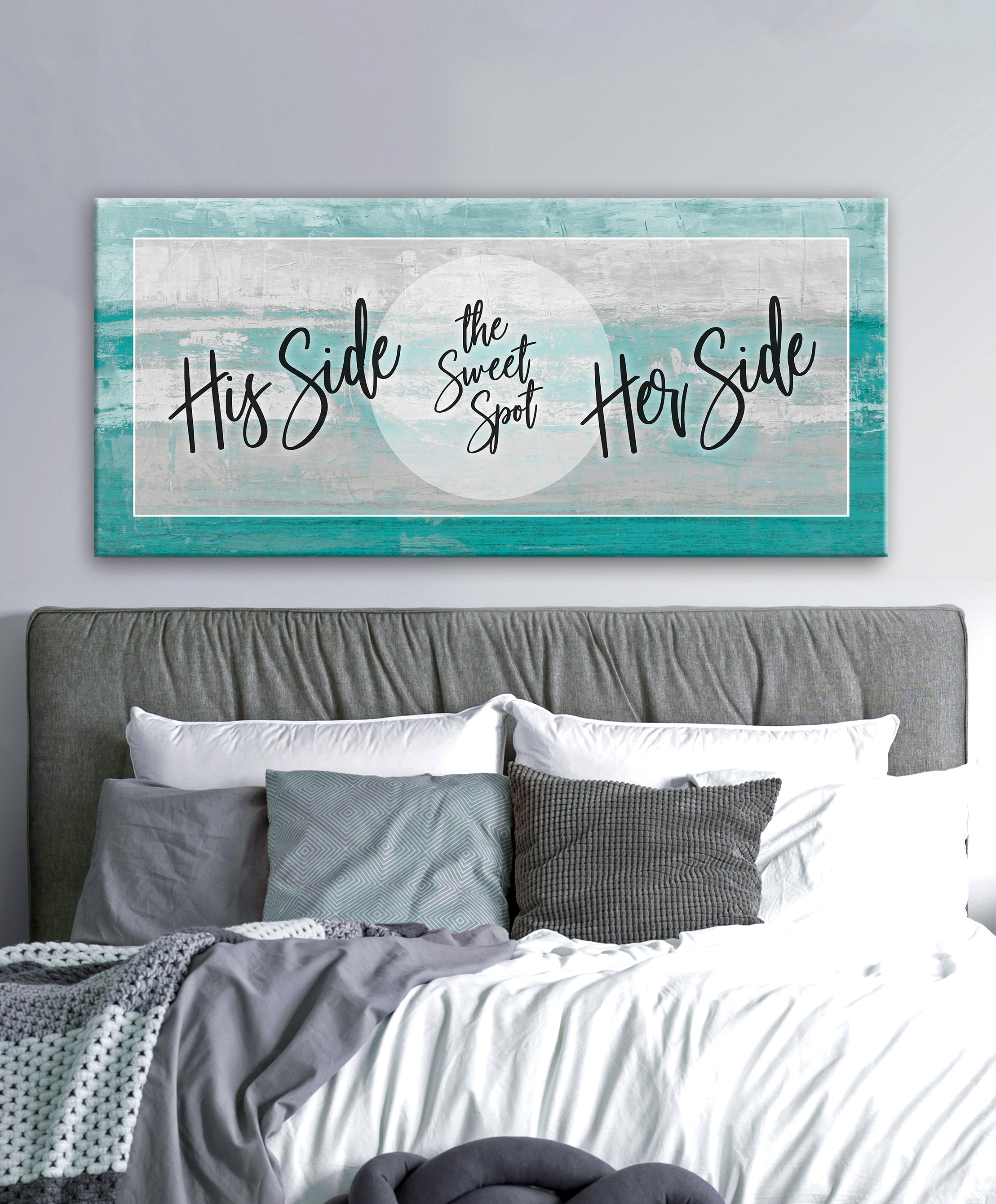 Hot Deal! Couples Wall Art - His & Her Side Wood Frame Ready-To-Hang