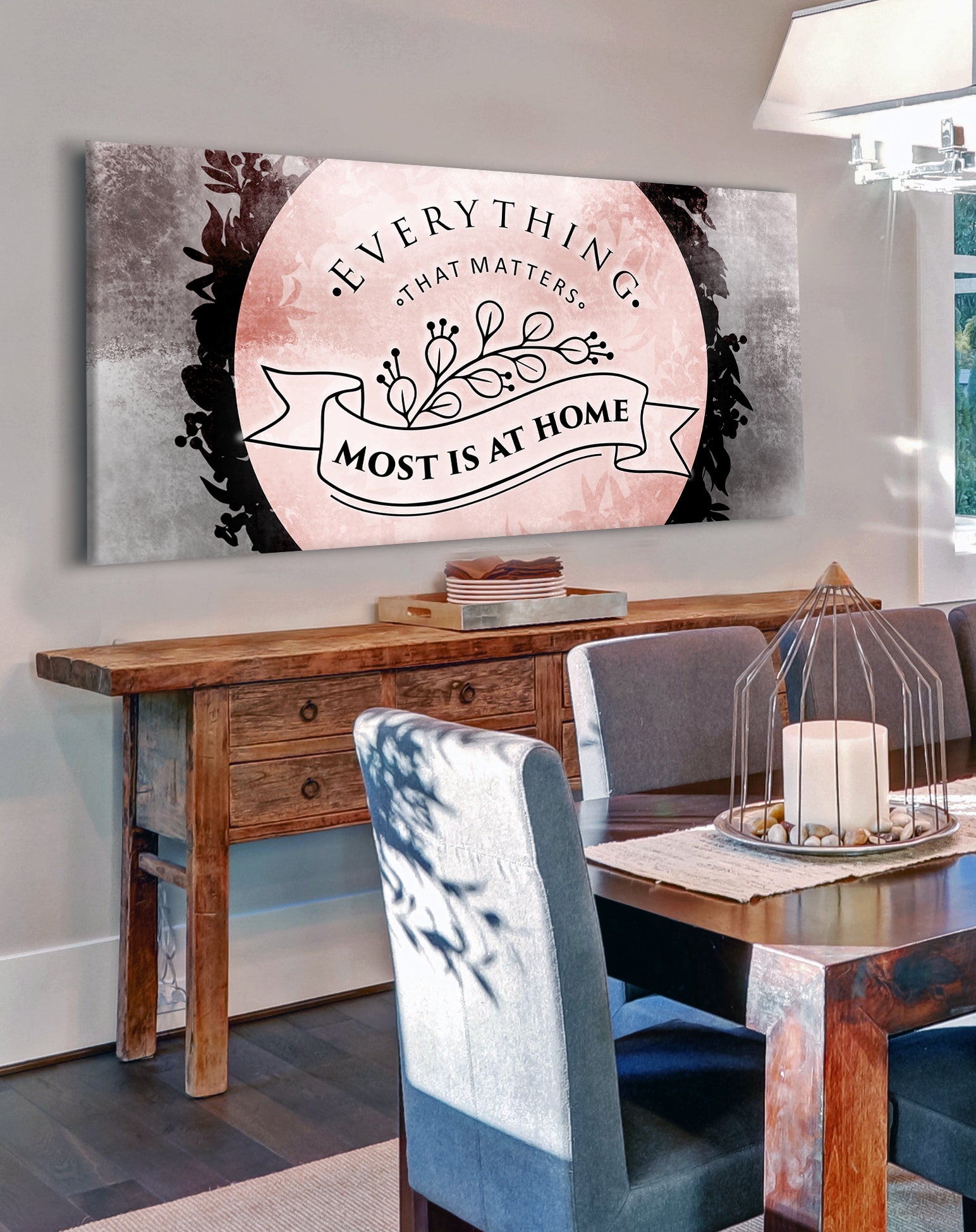 Exclusive! Ready-to-Hang Wood Frame Home Wall Art