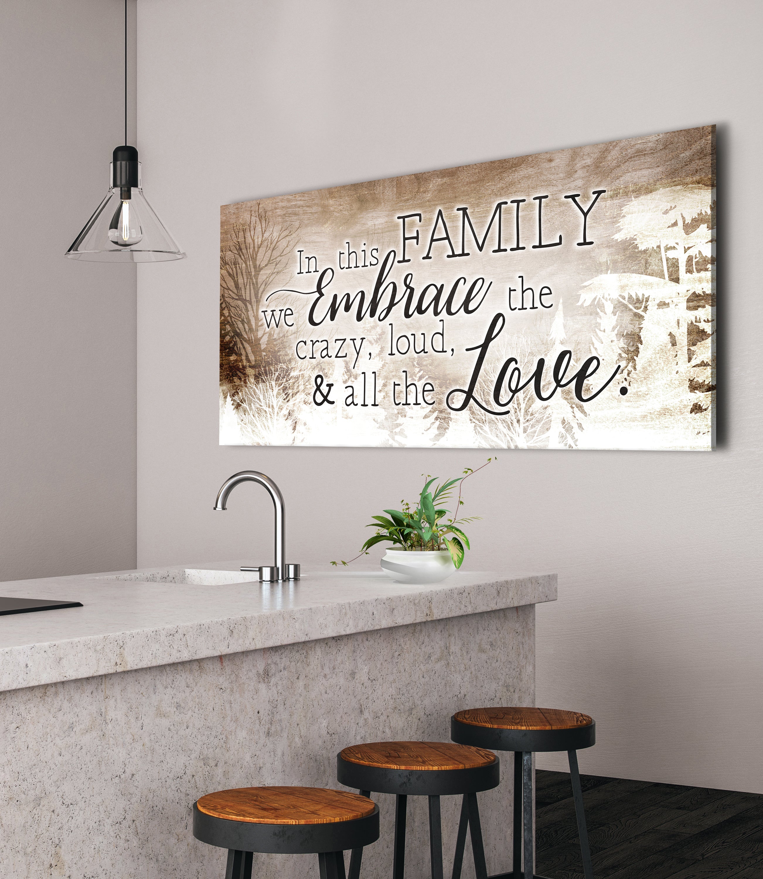 High - Quality Family Wall Art: Embrace Together in Wood - Framed Ready - to - Hang Style