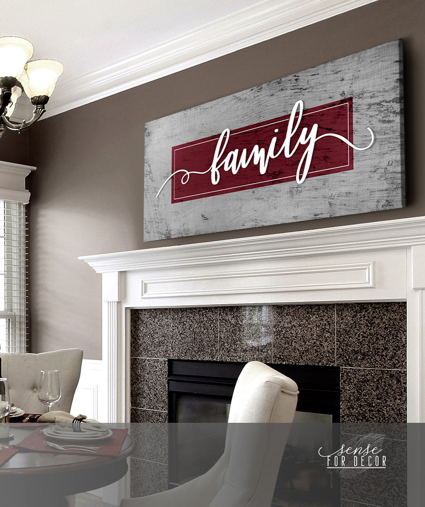 Family Word Sign V13: Ready-To-Hang Wood Frame Wall Art - Buy 2, Save 20%