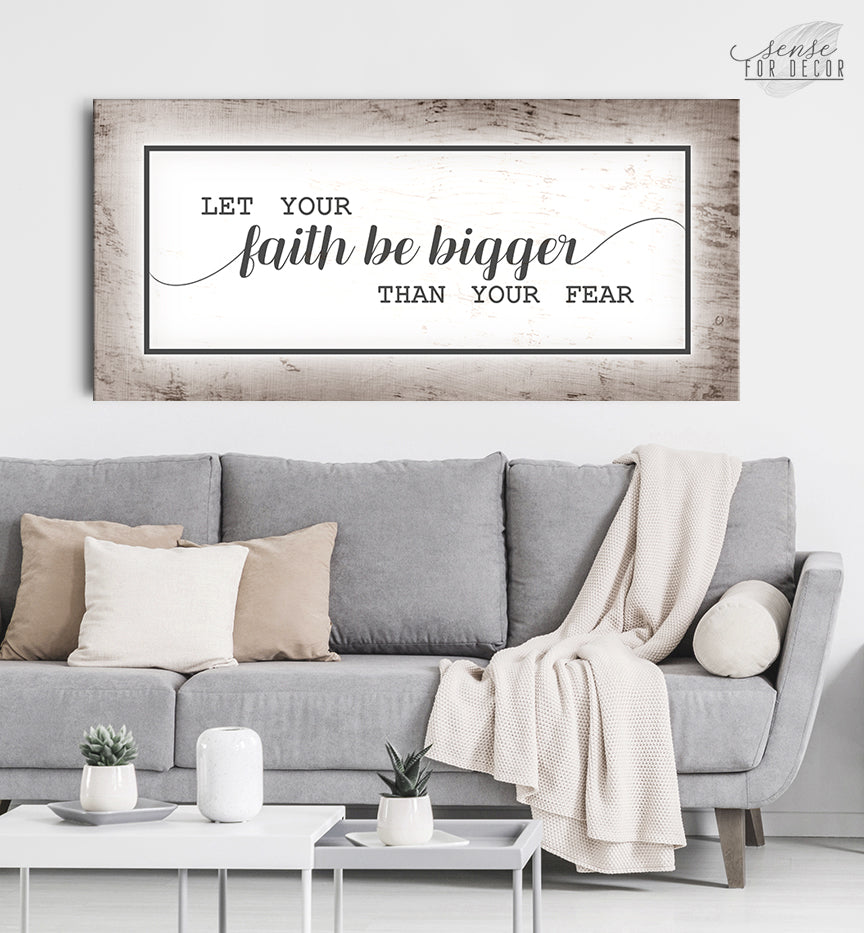 Christian Wall Art: Let Faith Shine (Wood Frame, Ready to Hang) - Buy 2, Save 20%