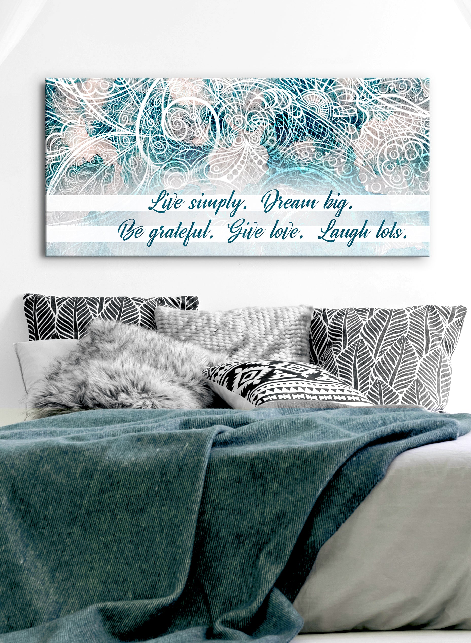 Exclusive Offer! Live Simply Dream Big Home Wall Art with Wood Frame, Ready To Hang