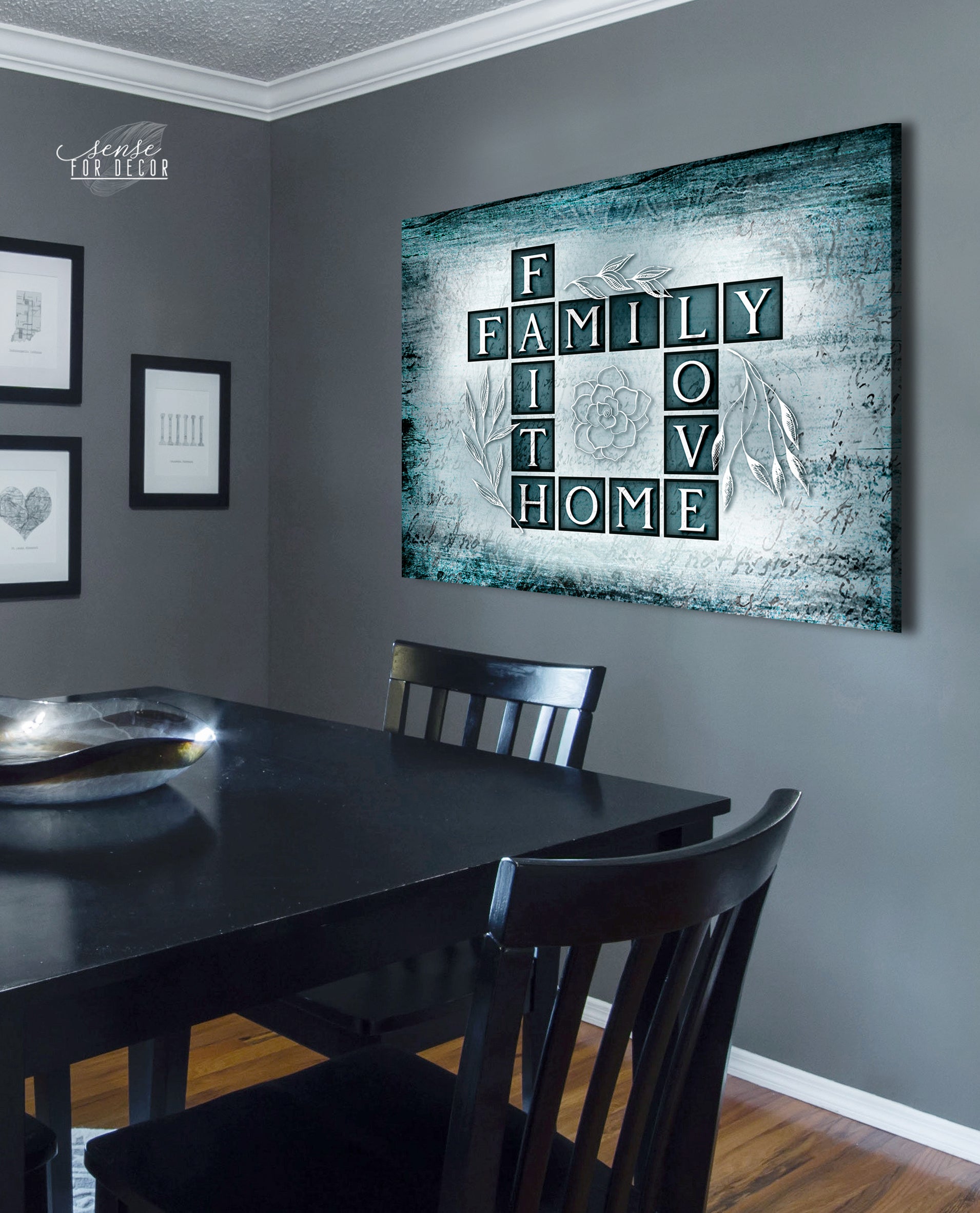 Hot Deal! High - Quality Family Wall Art: Family, Faith, Home, Love in Wood Frame, Ready to Hang