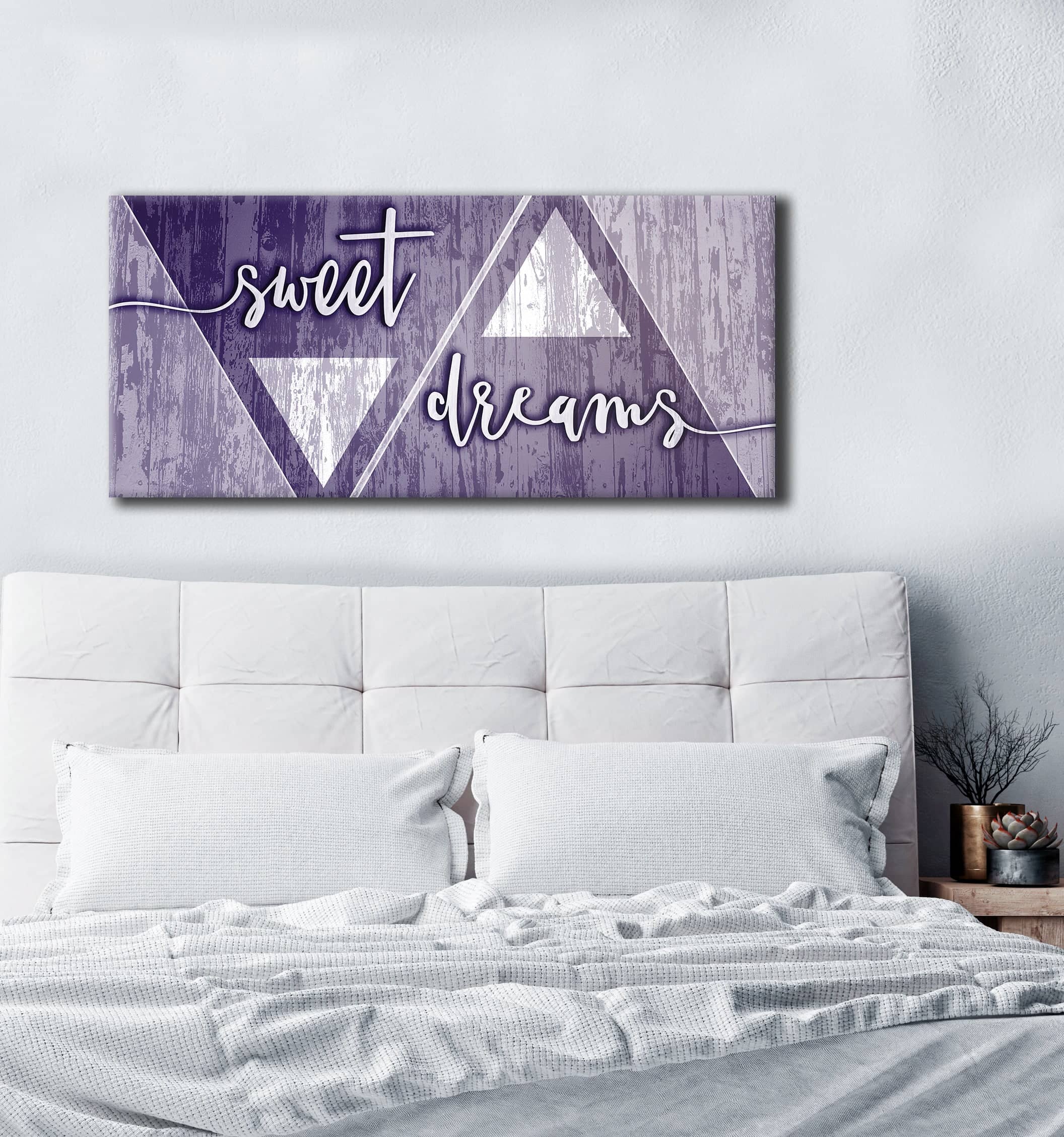 Exclusive Offer! Bedroom Wall Art - Sweet Dreams Large Wall Art in 2 Sizes, Wood Frame Ready to Hang