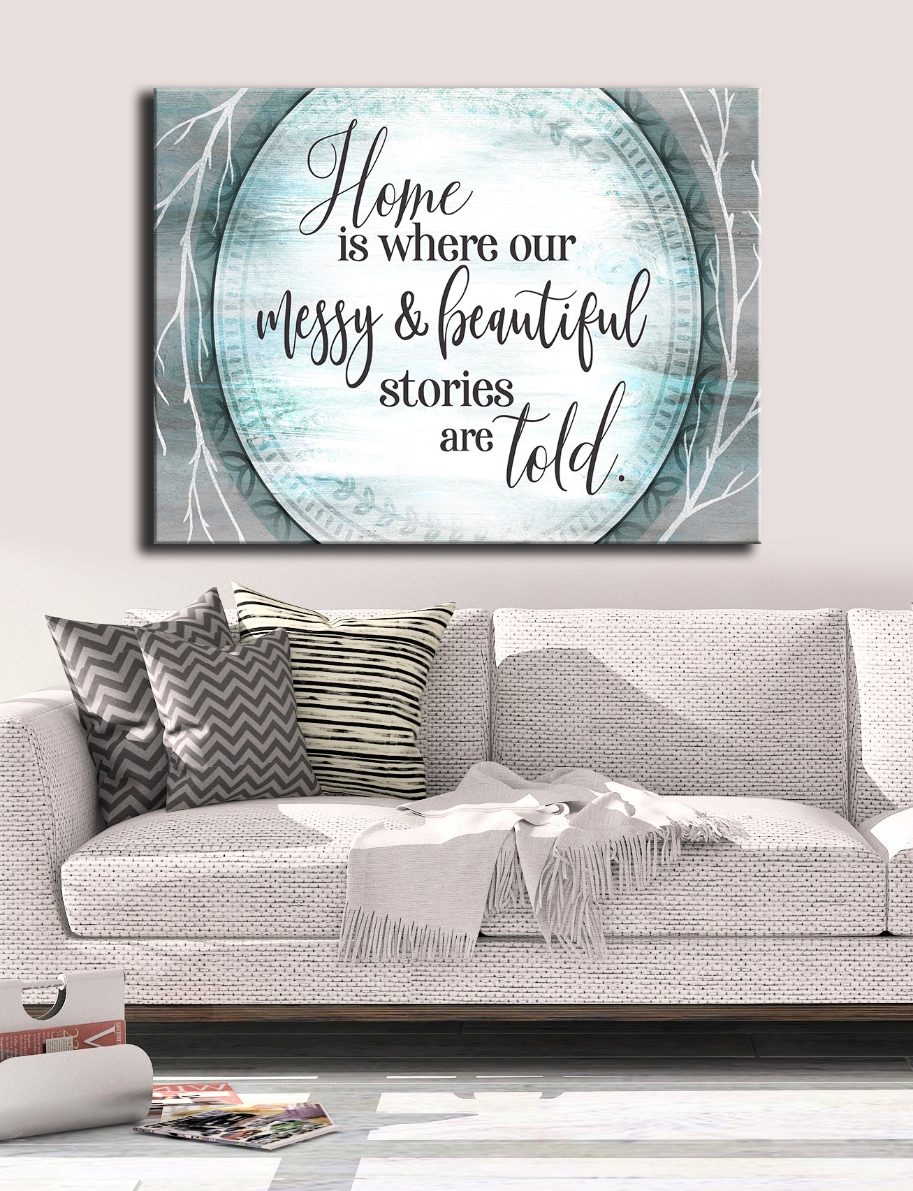 High - Quality Wood - Framed Home Wall Art: Messy Yet Beautiful