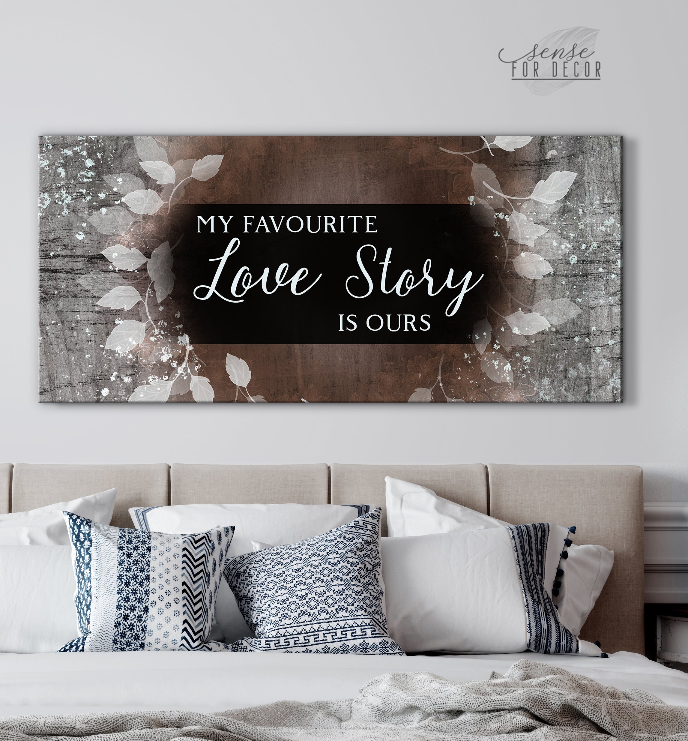 High - quality Wood - framed Couples Wall Art: Our Love Story is My Favorite (Ready To Hang)