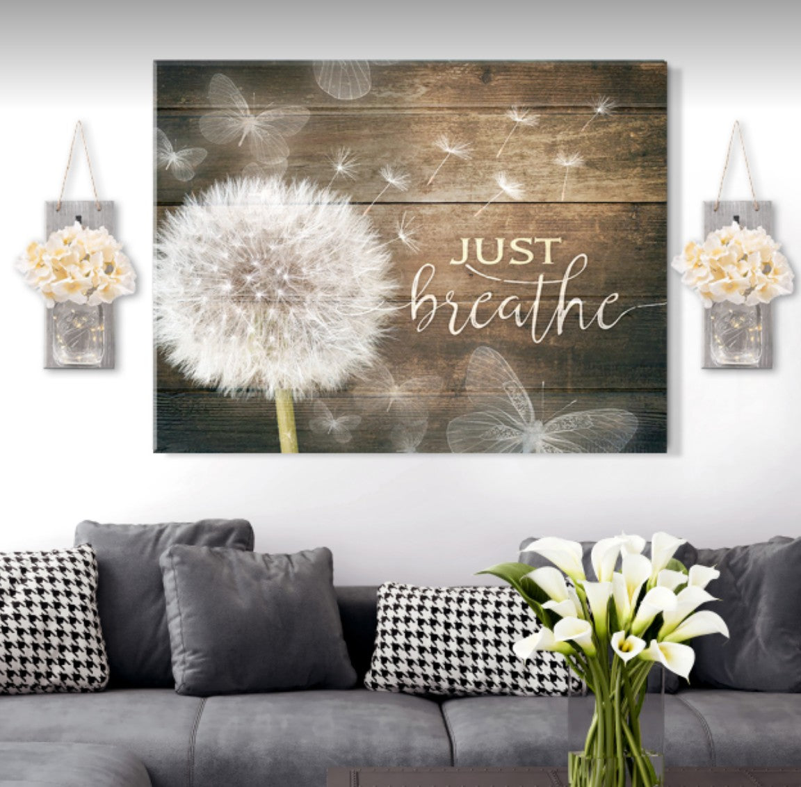 Just Breathe V7 Home Wall Art (Wood Frame, Ready to Hang) - Buy 2, Save 20%