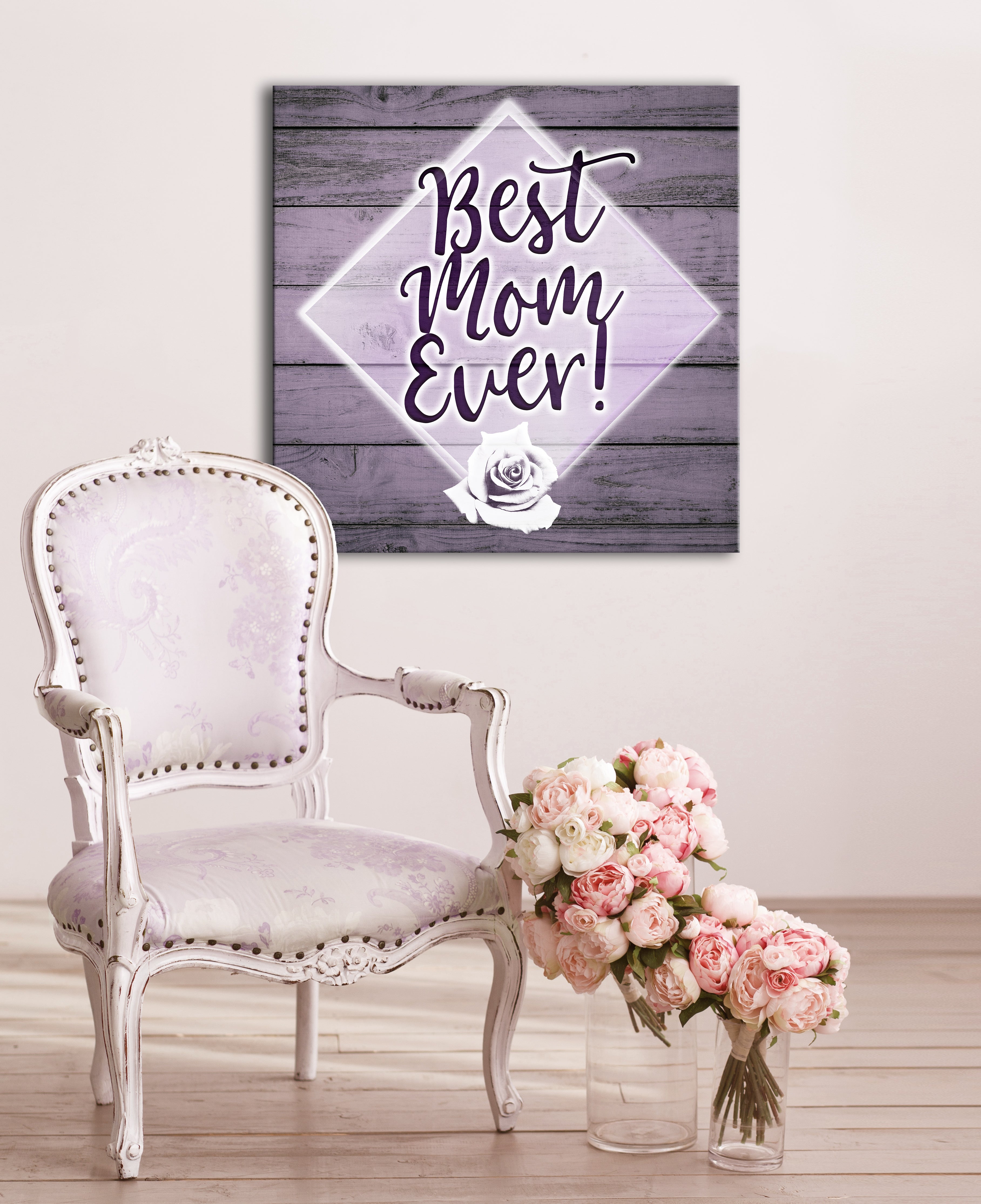 Best Mom Ever Wall Art: High - Quality Wood Frame, Ready To Hang