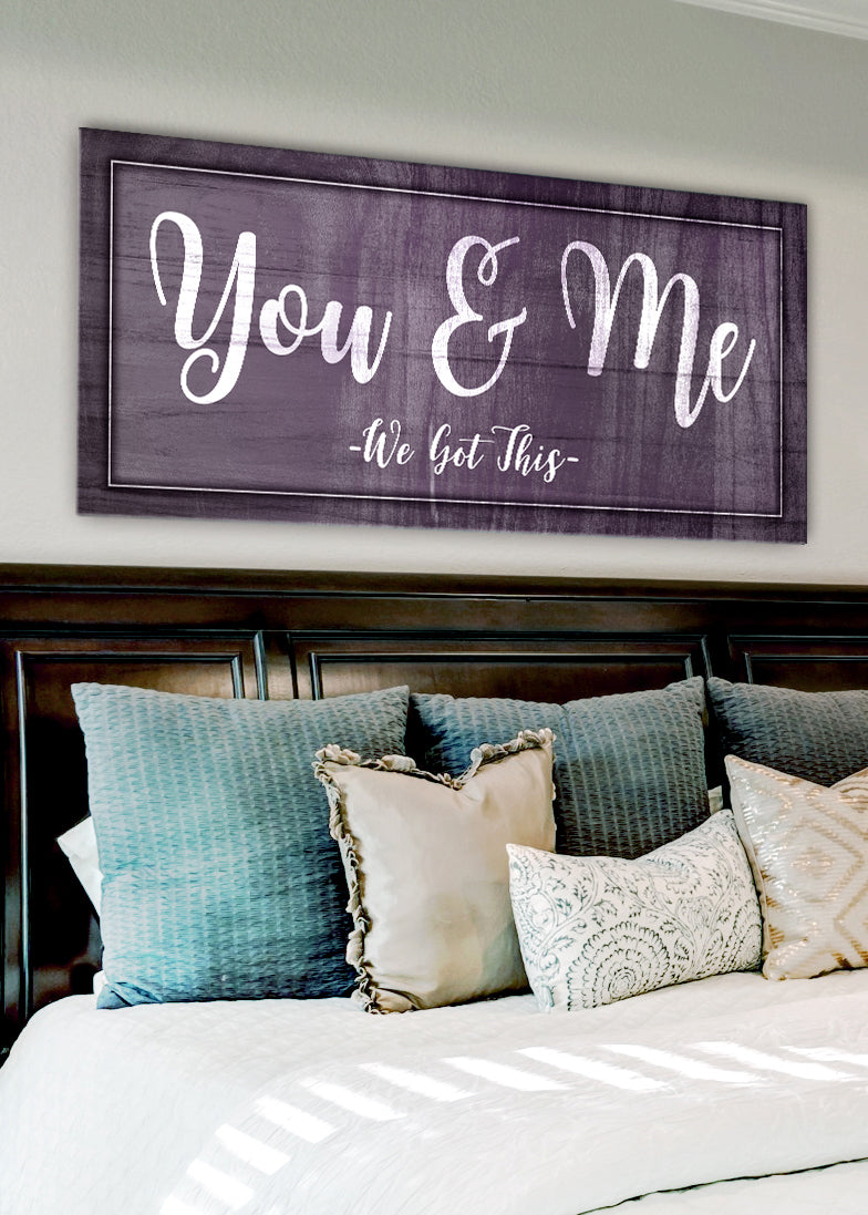 Exclusive Couples Wall Art - 'You & Me We Got This' with Wood Frame, Ready to Hang! Buy 2 Save 20%